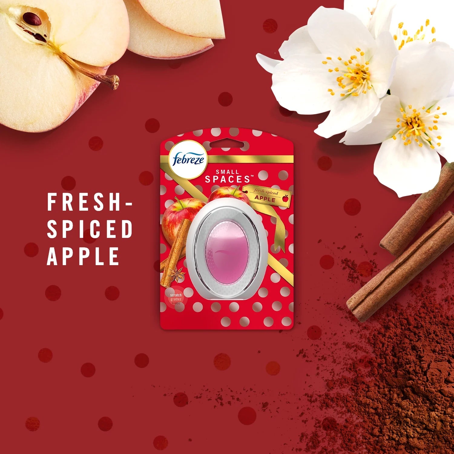 Febreze Small Spaces Odor-Eliminating Air Freshener, Apple, 1 Ct - View 2