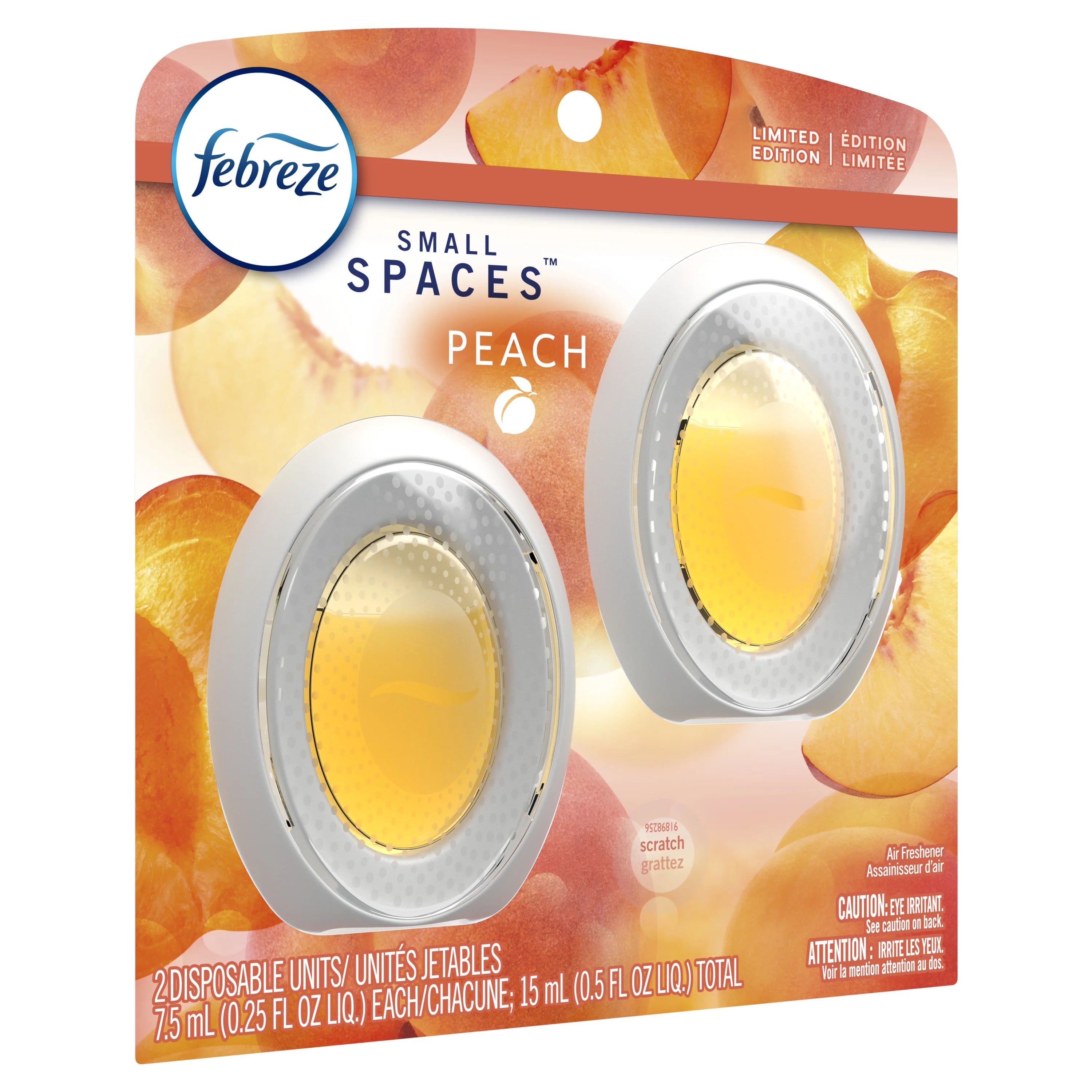 Febreze Small Spaces Air Freshener Peach, .25 fl oz, Pack of 2 - View 2