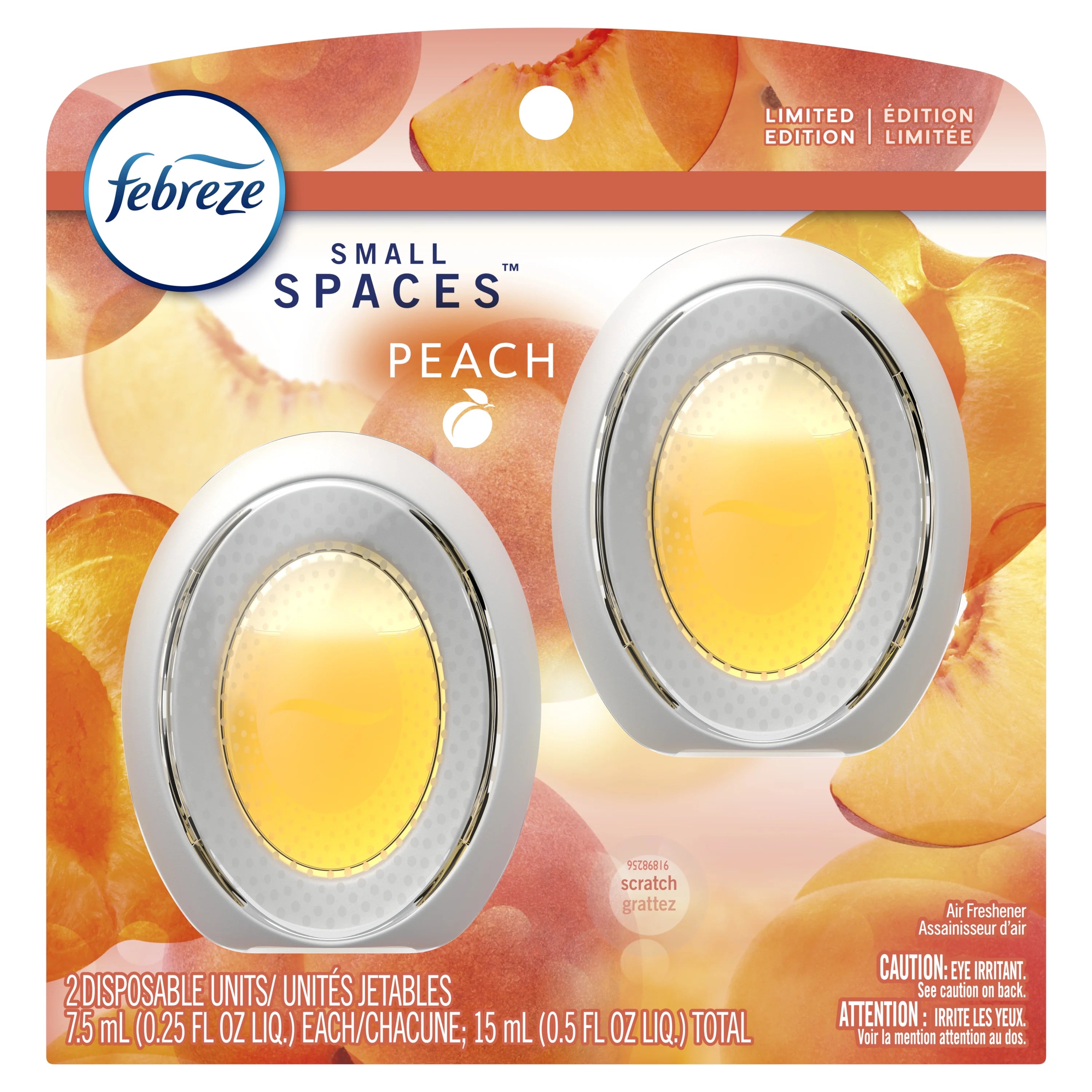 Febreze Small Spaces Air Freshener Peach, .25 fl oz, Pack of 2 - View 5