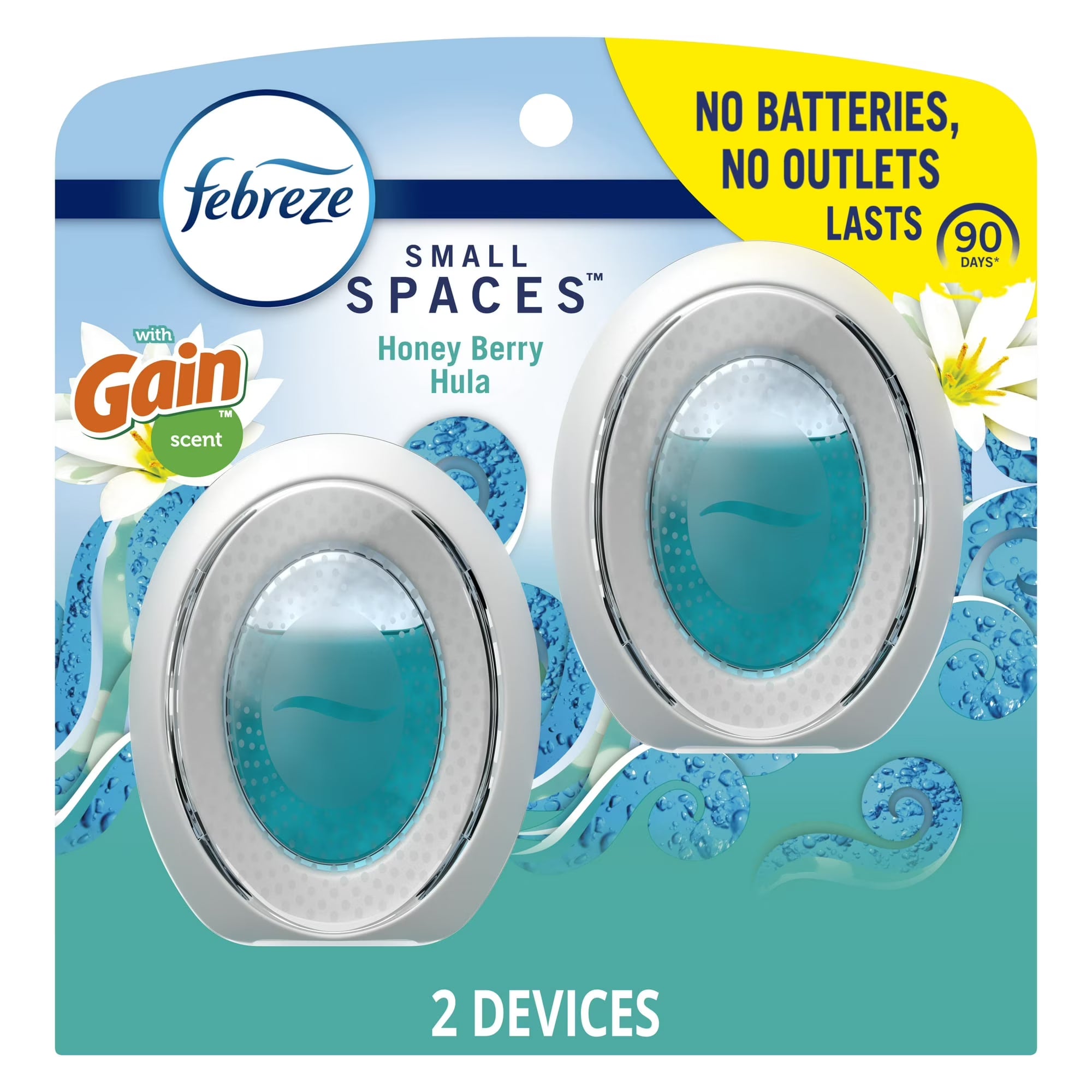 Febreze Small Spaces Air Freshener Gain Honey Berry Hula, 2 Count 0.25 fl oz (4