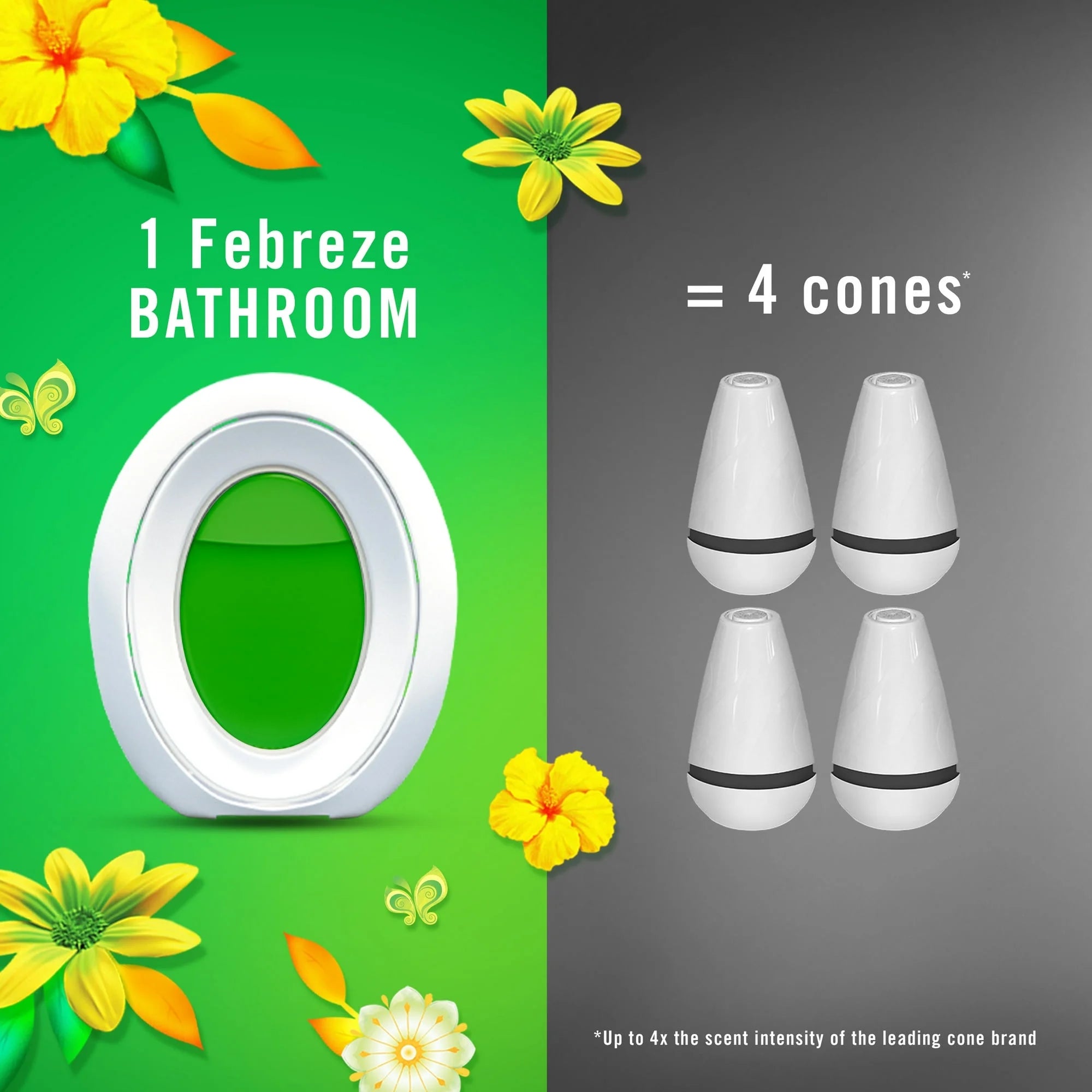 Febreze Bathroom Air Freshener, Small Spaces Odor-Fighting, Gain Original, 3 - View 6