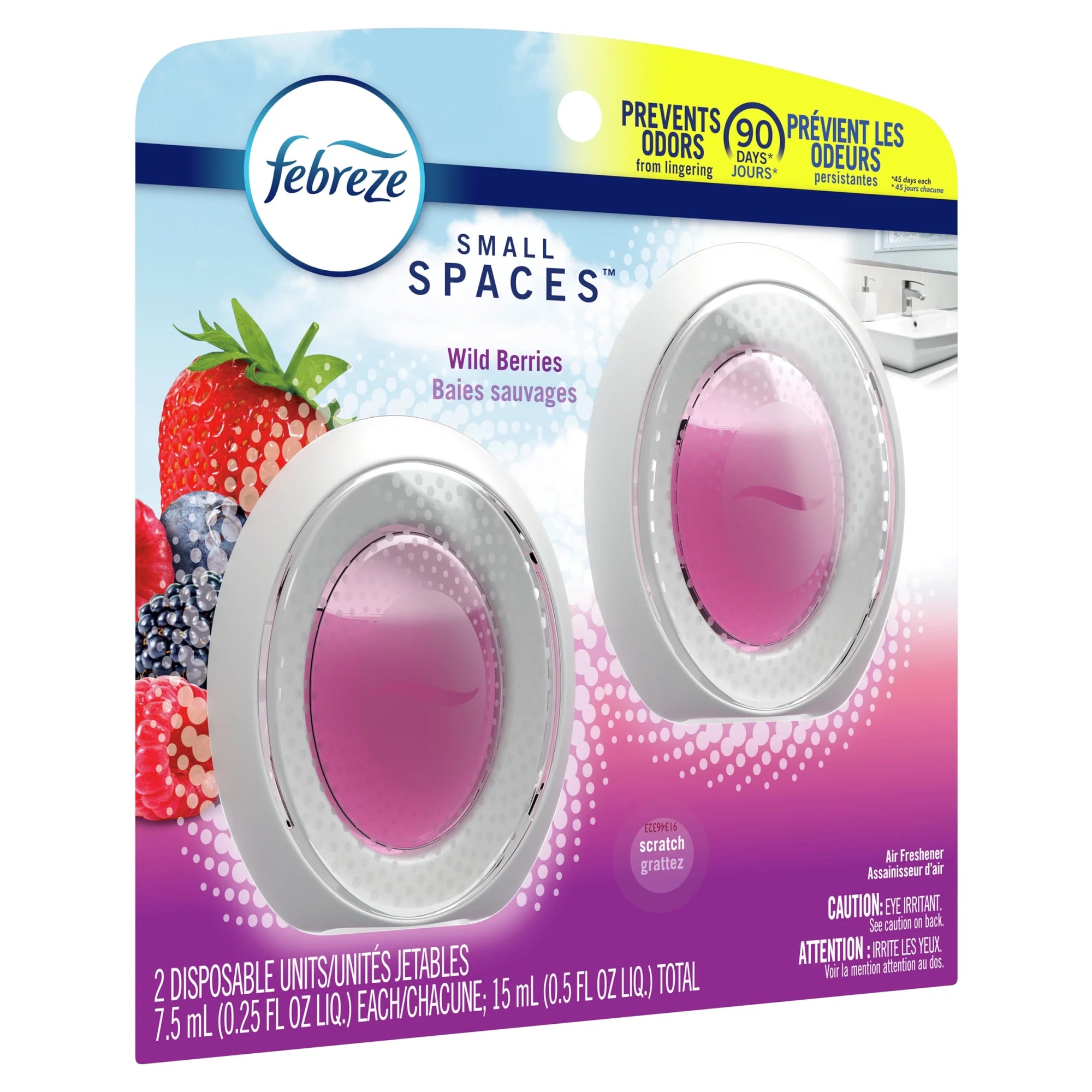 Febreze Small Spaces Air Freshener Berry & Bramble, .25 fl. oz., Pack of 2 - View 2