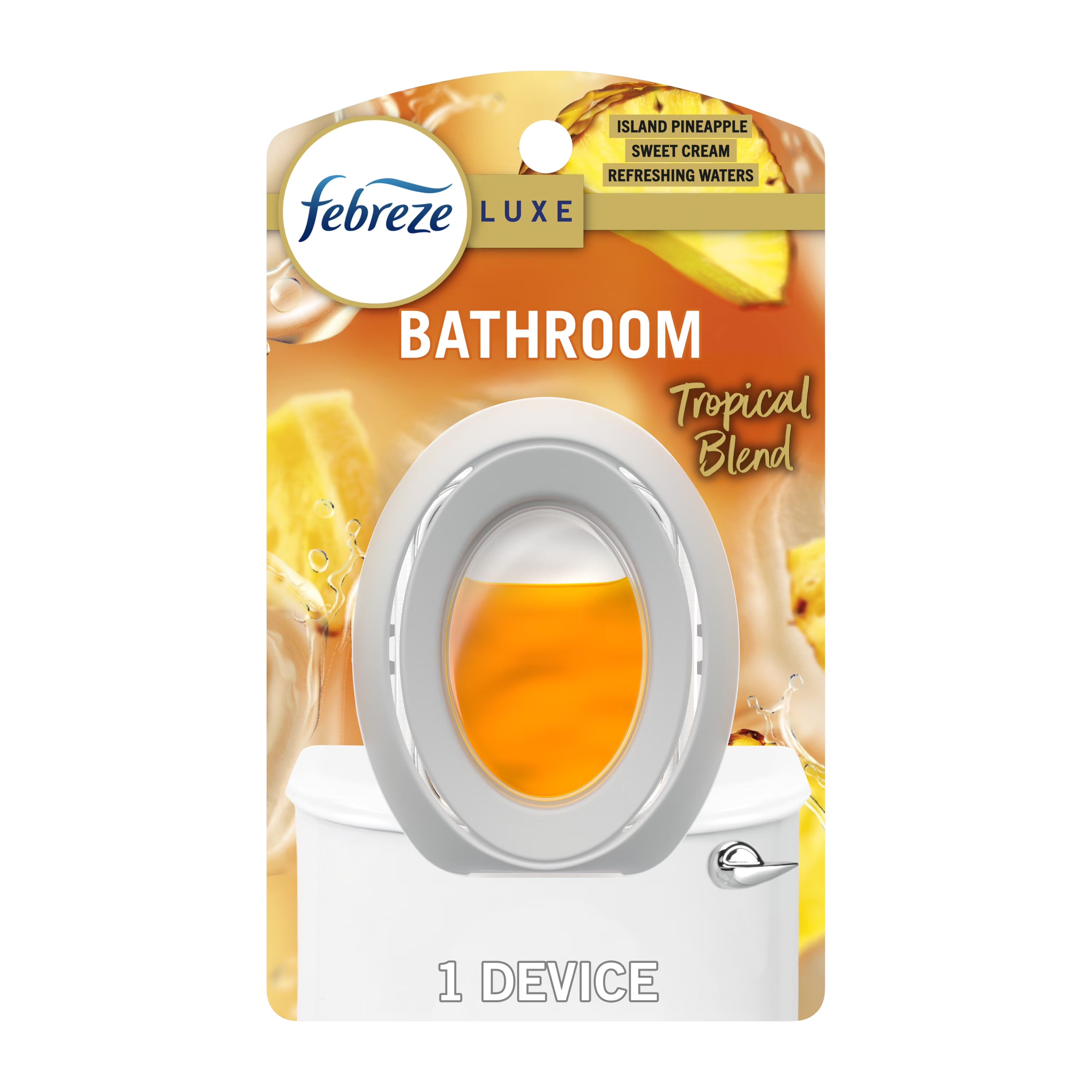 Febreze Bathroom Small Spaces Air Freshener, Odor-Fighting, Tropical Blend, 1