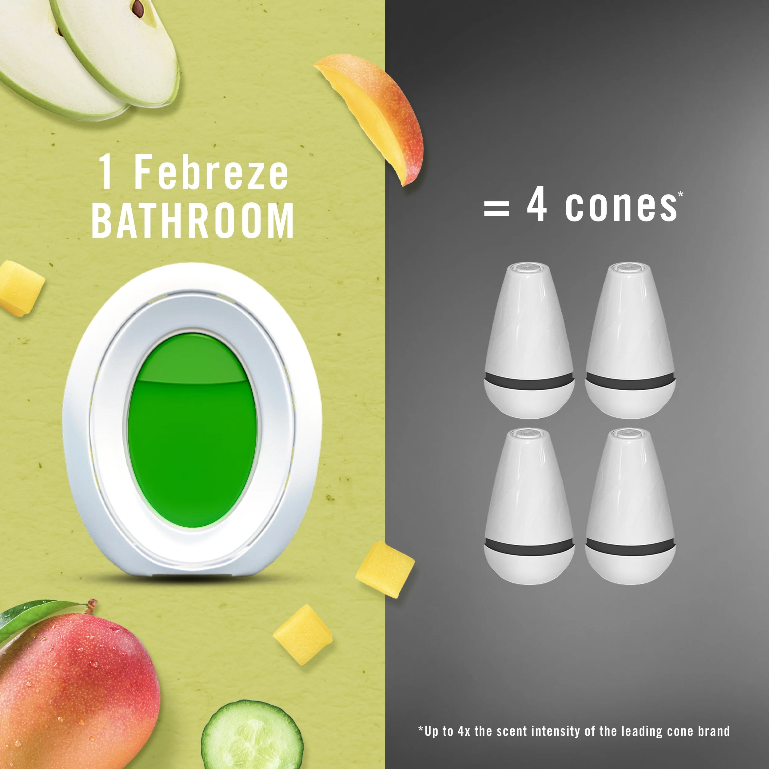 Febreze Bathroom Air Freshener, Small Spaces Odor-Fighting, Apple Mango - View 6