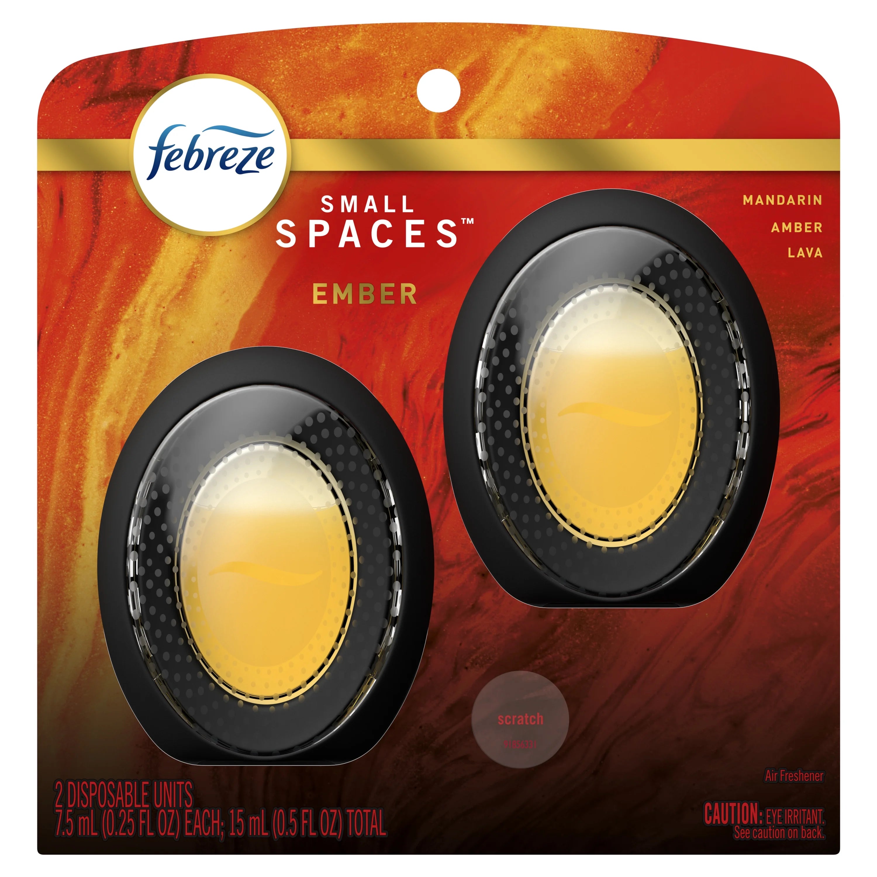 Febreze Odor Fighter Small Spaces Air Freshener Ember, .25 oz., Pack of 2 - View 4