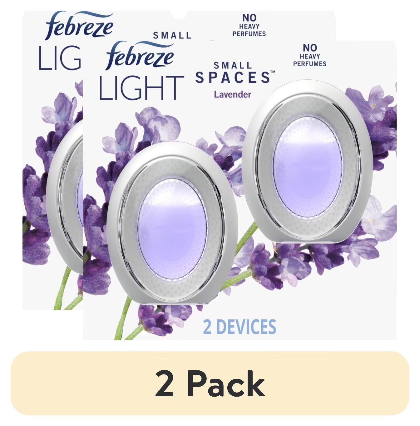 Febreze Light Small Spaces Air Freshener Lavender, 2 Count - View 2