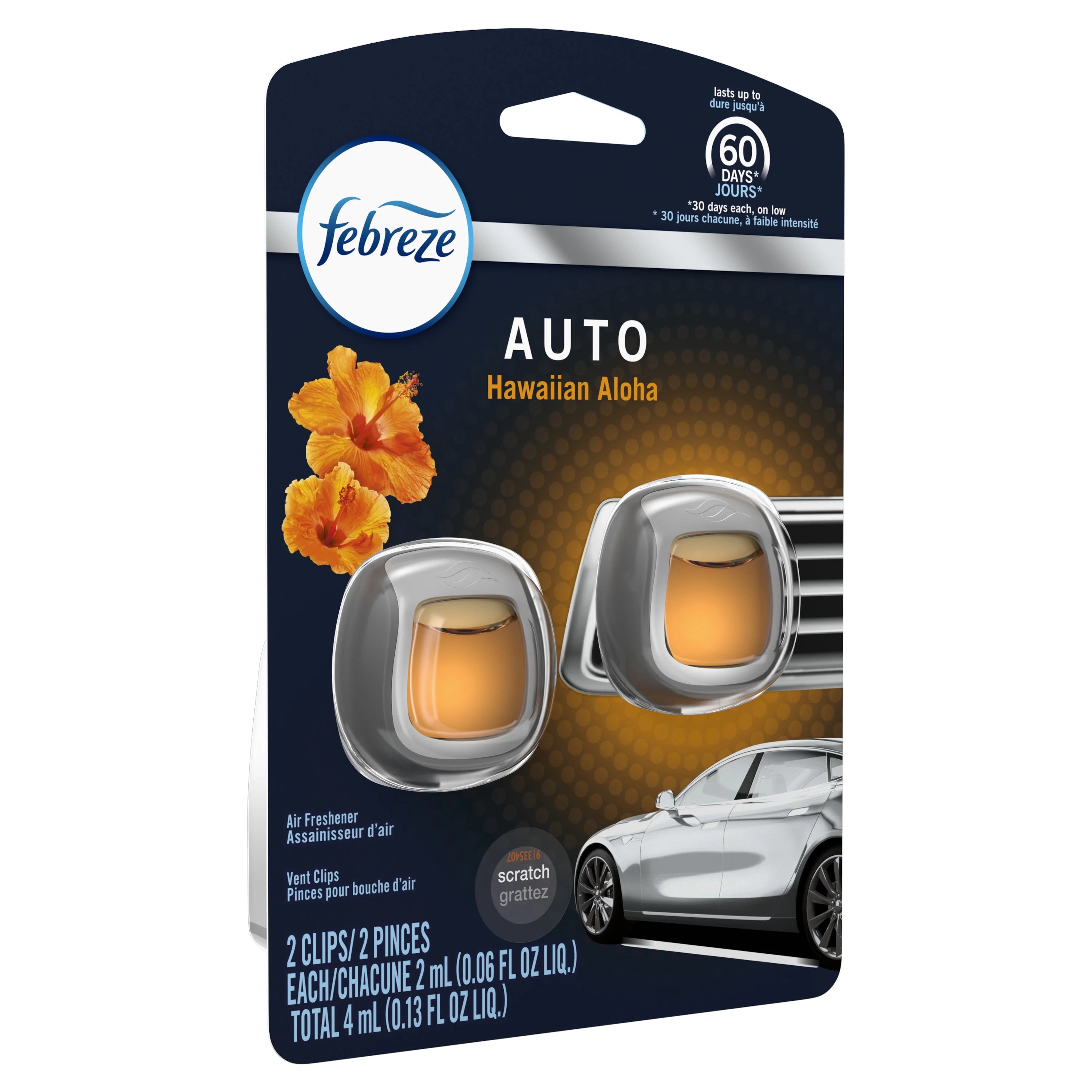 Febreze Car Odor-Eliminating Air Freshener, Hawaiian Aloha, 2 Ct - View 2