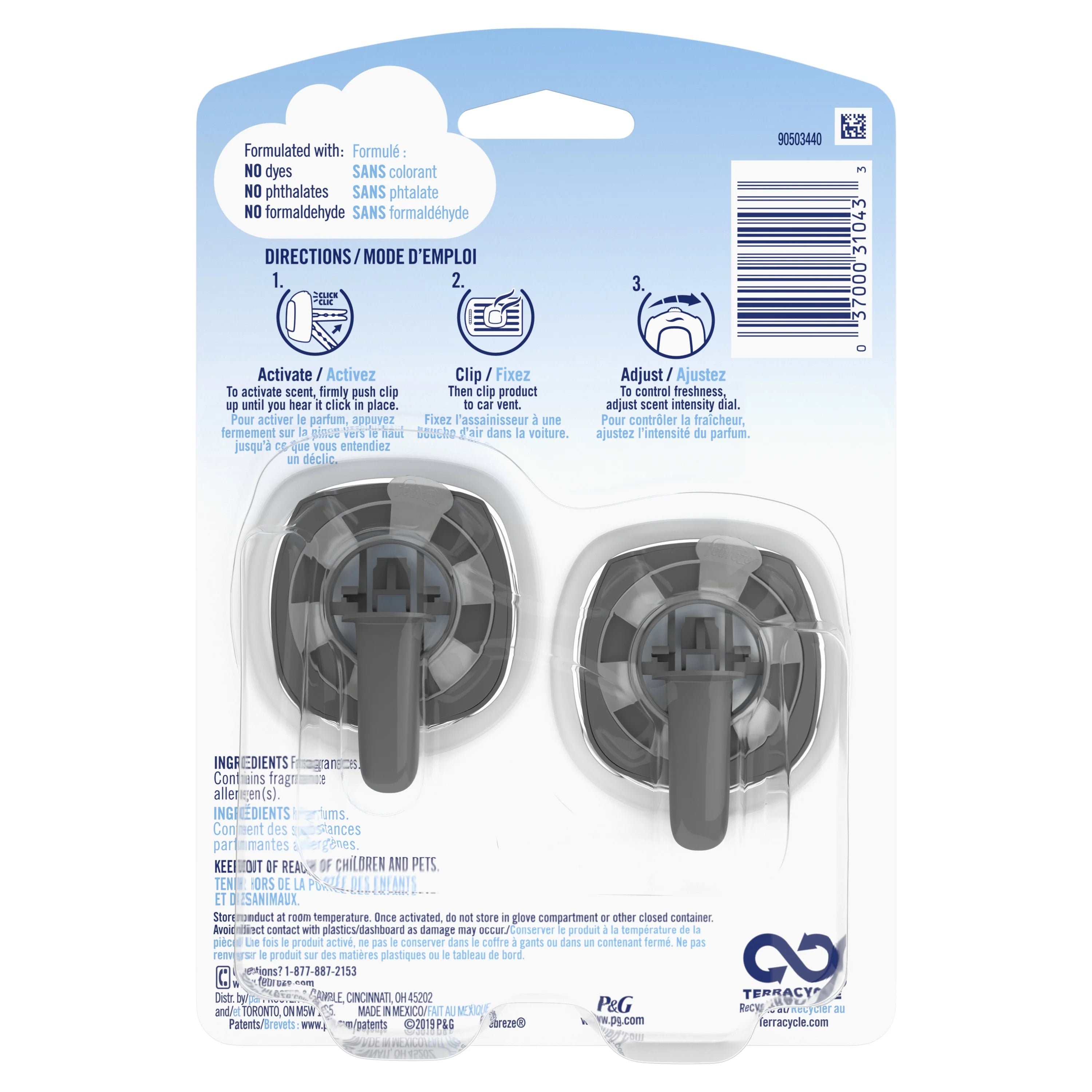 Febreze Car Odor-Eliminating Air Freshener, Hawaiian Aloha, 2 Ct - View 3