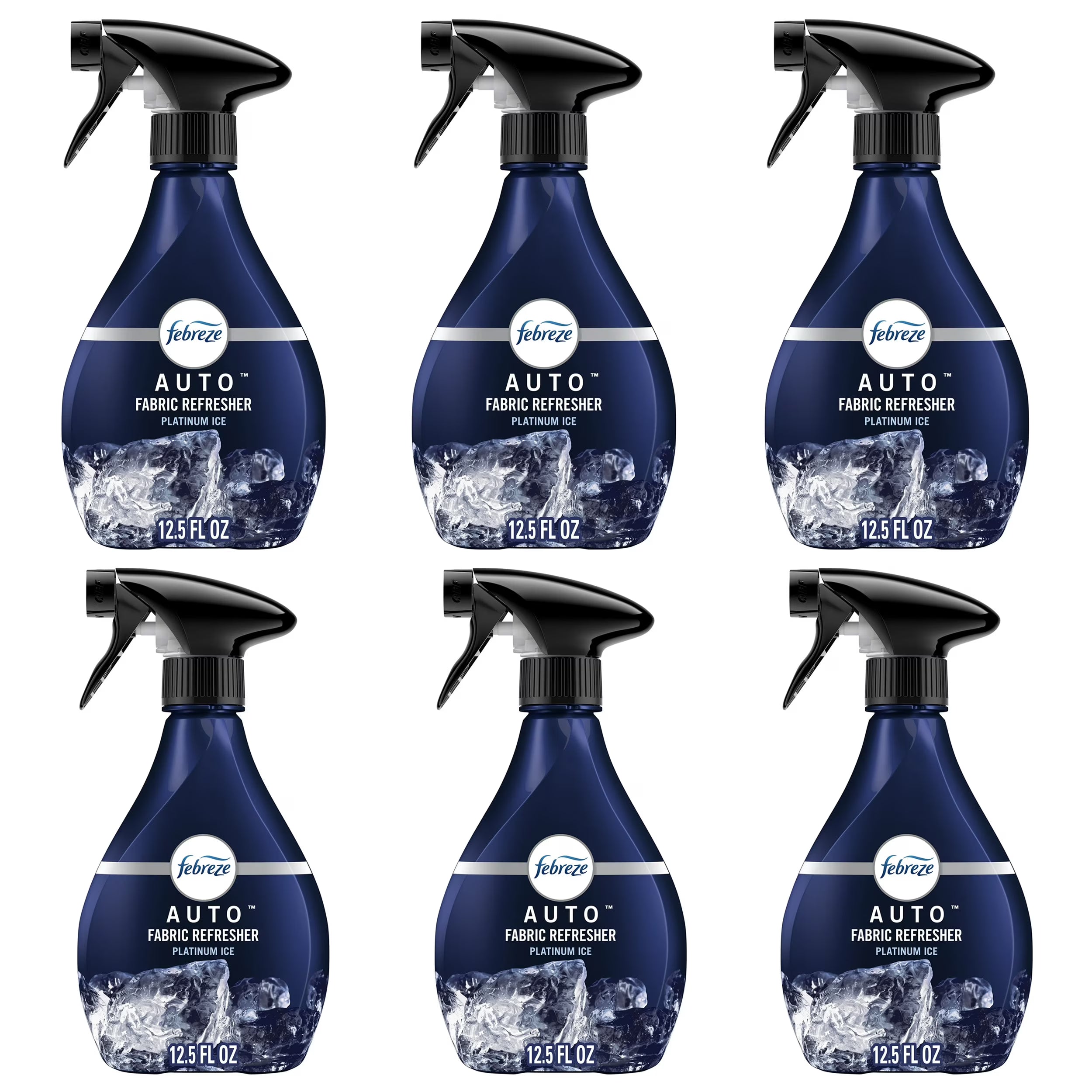 Febreze Fabric AUTO Car Spray Air Freshener, Odor Fighting, Platinum Ice, 12.5