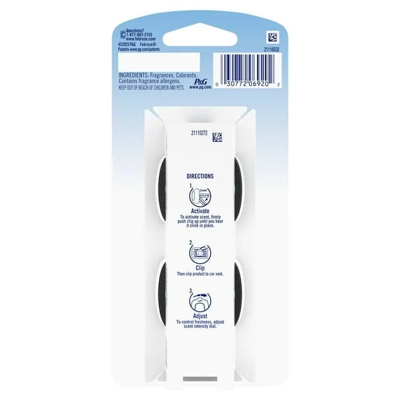 Febreze AUTO Car Air Freshener, Odor-Fighting Car Vent Clip, New Car, 2 Count - - View 4