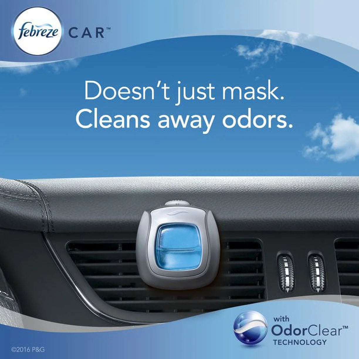 Febreze Car Vent Clip Air Freshener, Midnight Storm 1 Ea (Pack of 3) - View 3