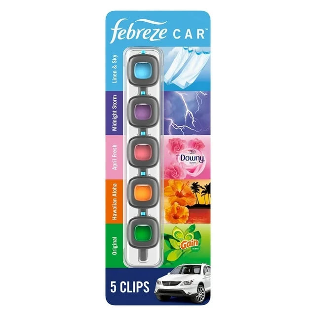 Febreze Car Air Freshener Vent Clips – Mixed Scent (5 ct.)-2pk, With Paper - View 2