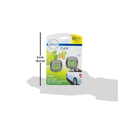 Febreze Car Odor-Eliminating Air Freshener, Gain Original, 2 Ct - View 6