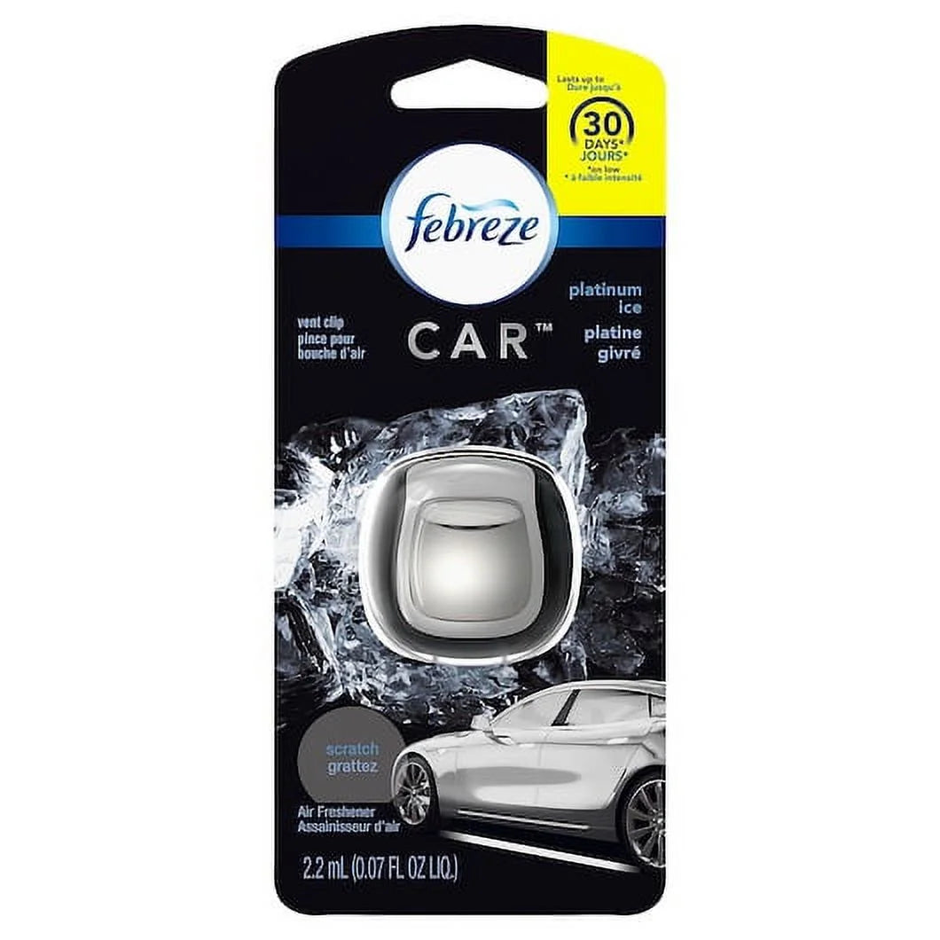 (Price/Case)Febreze Car Vent Clip Platinum Ice, 0.07 Fluid Ounces, 8 per case - View 2