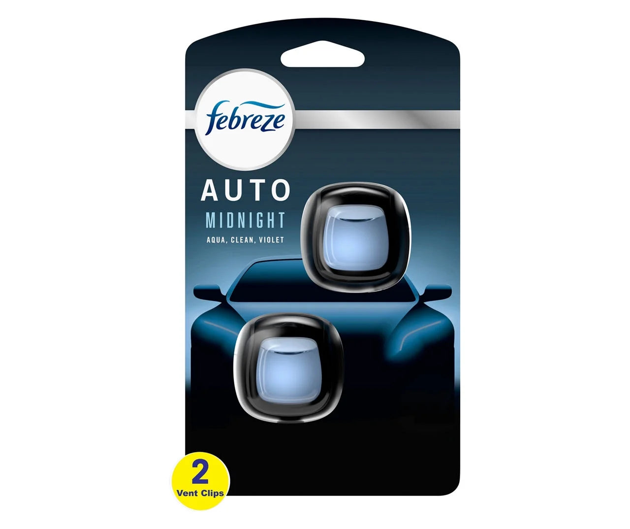 Febreze Midnight Storm Car Air Freshener Vent Clip, 2-Pack - View 2