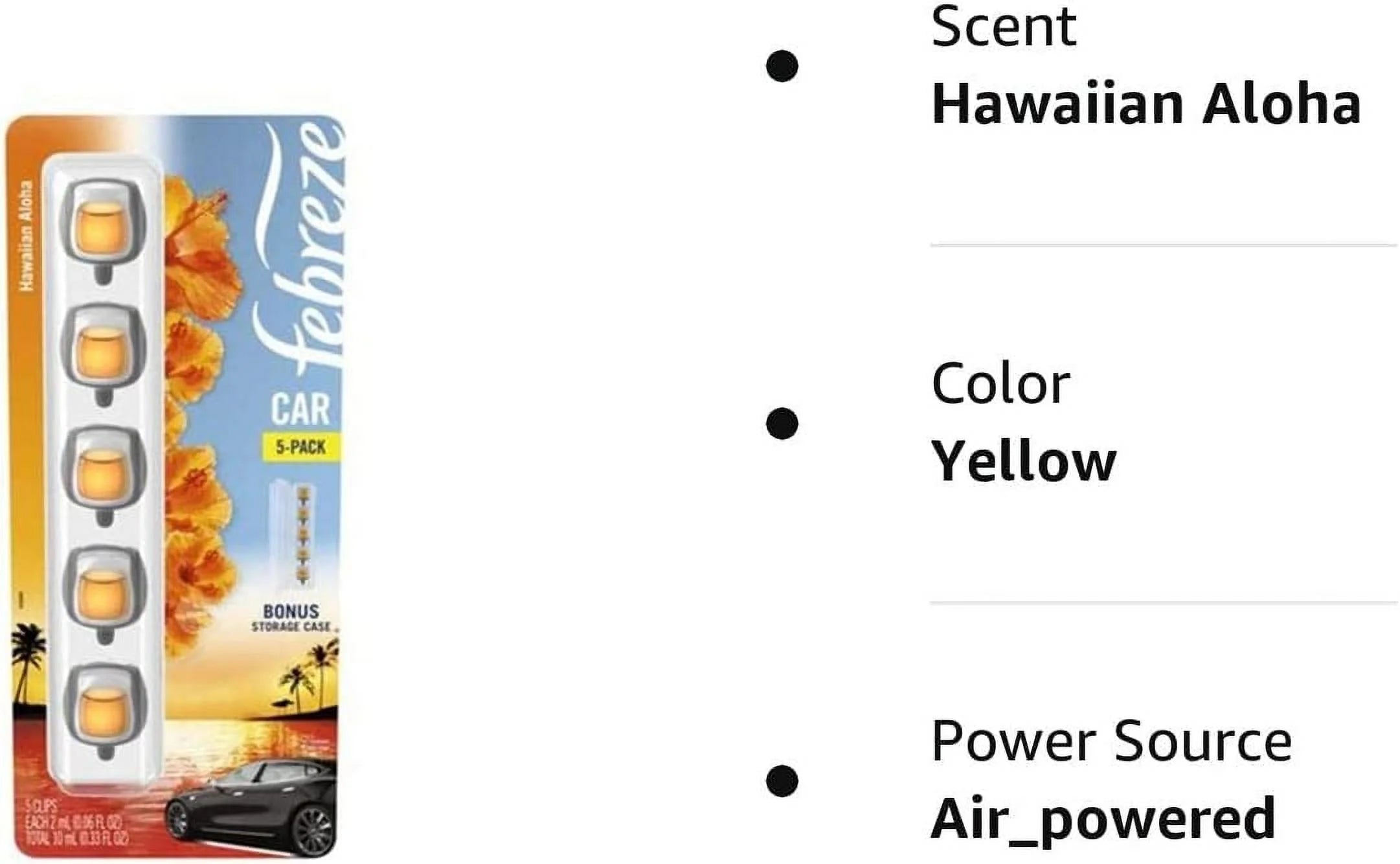 Febreze Air Freshener Car Vent Clips, Hawaiian Aloha (5 Count) - View 2