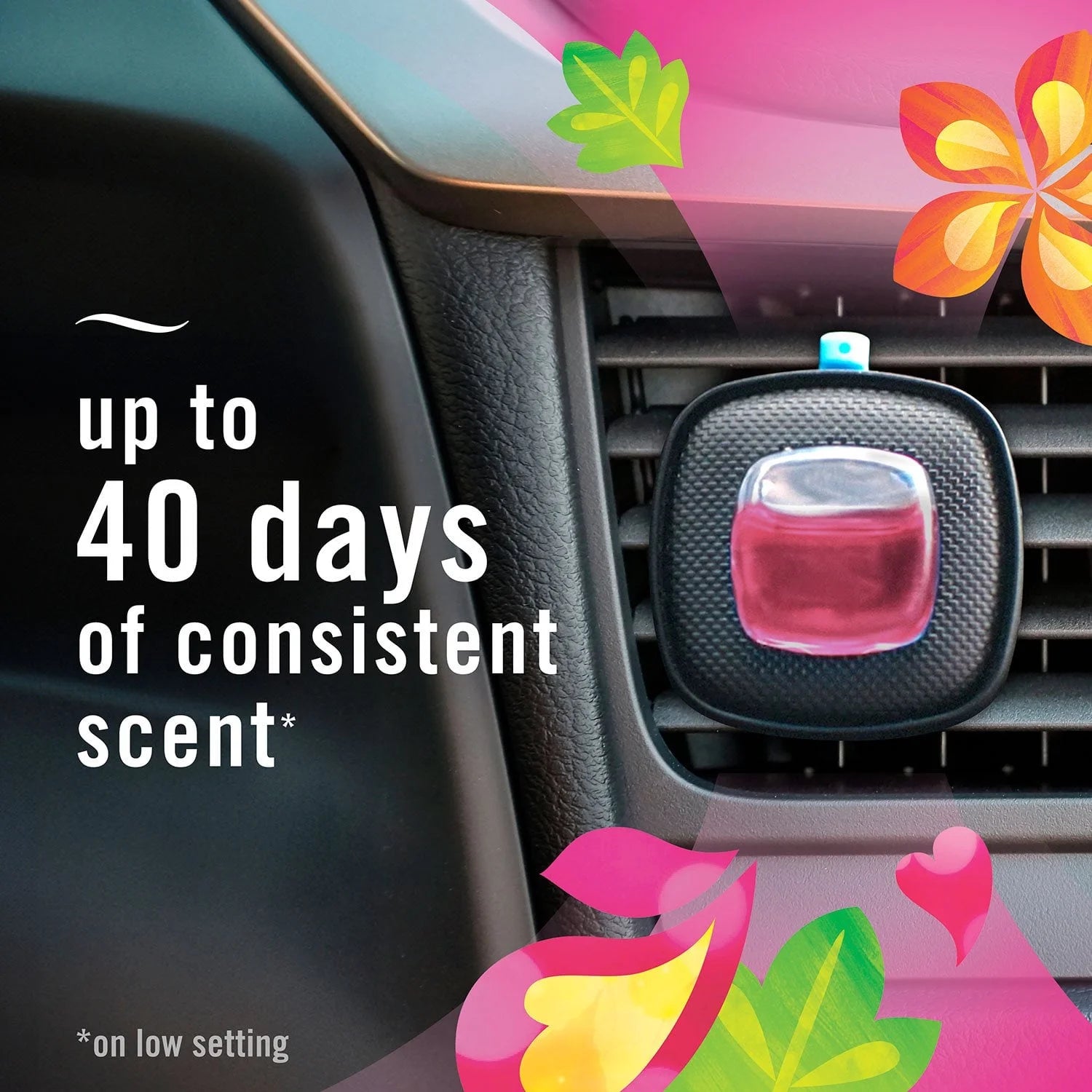 Febreze Car Air Freshener Vent Clips, Gain Mixed Scent, 5 ct. - View 3