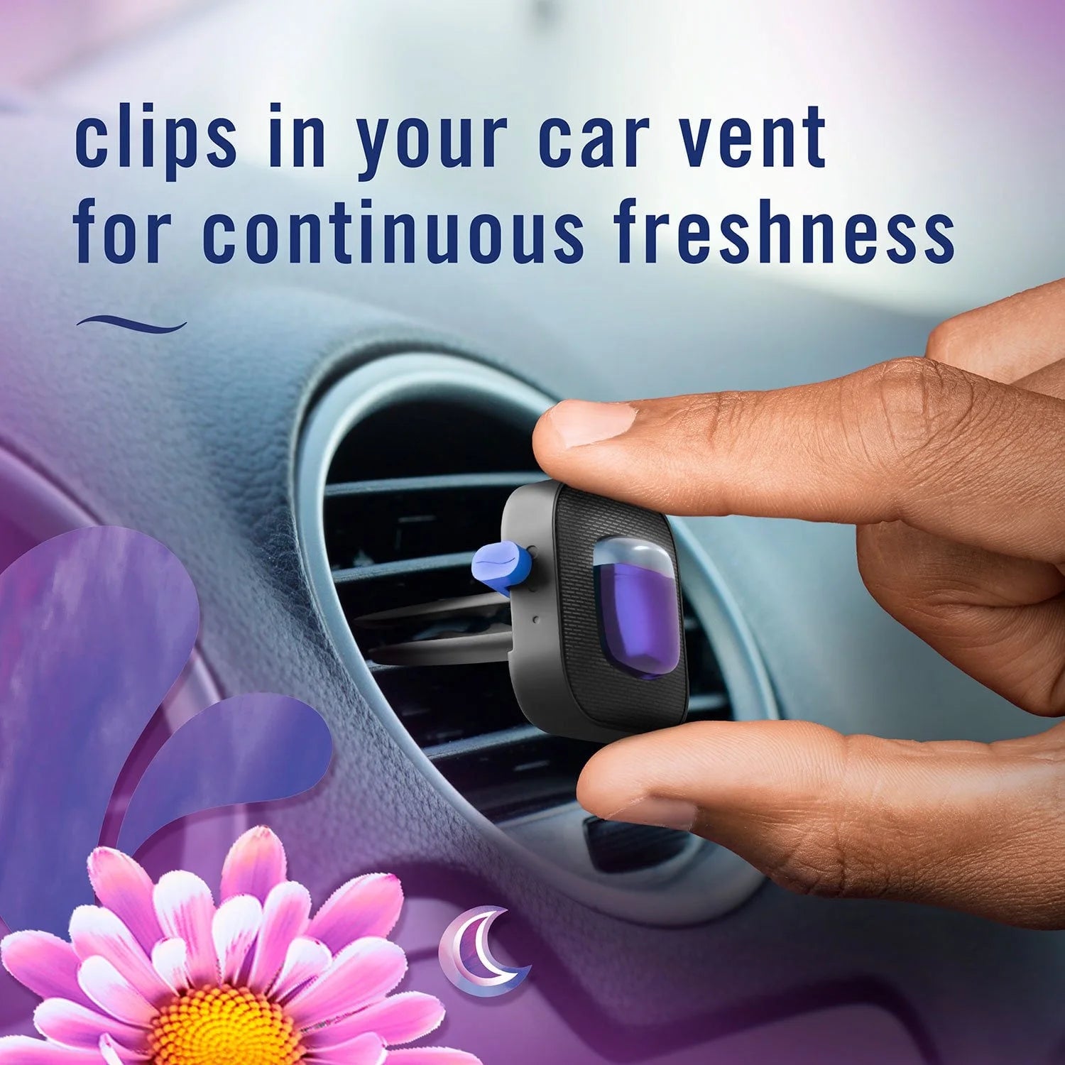 Febreze Car Air Freshener Vent Clips, Gain Mixed Scent, 5 ct. - View 4