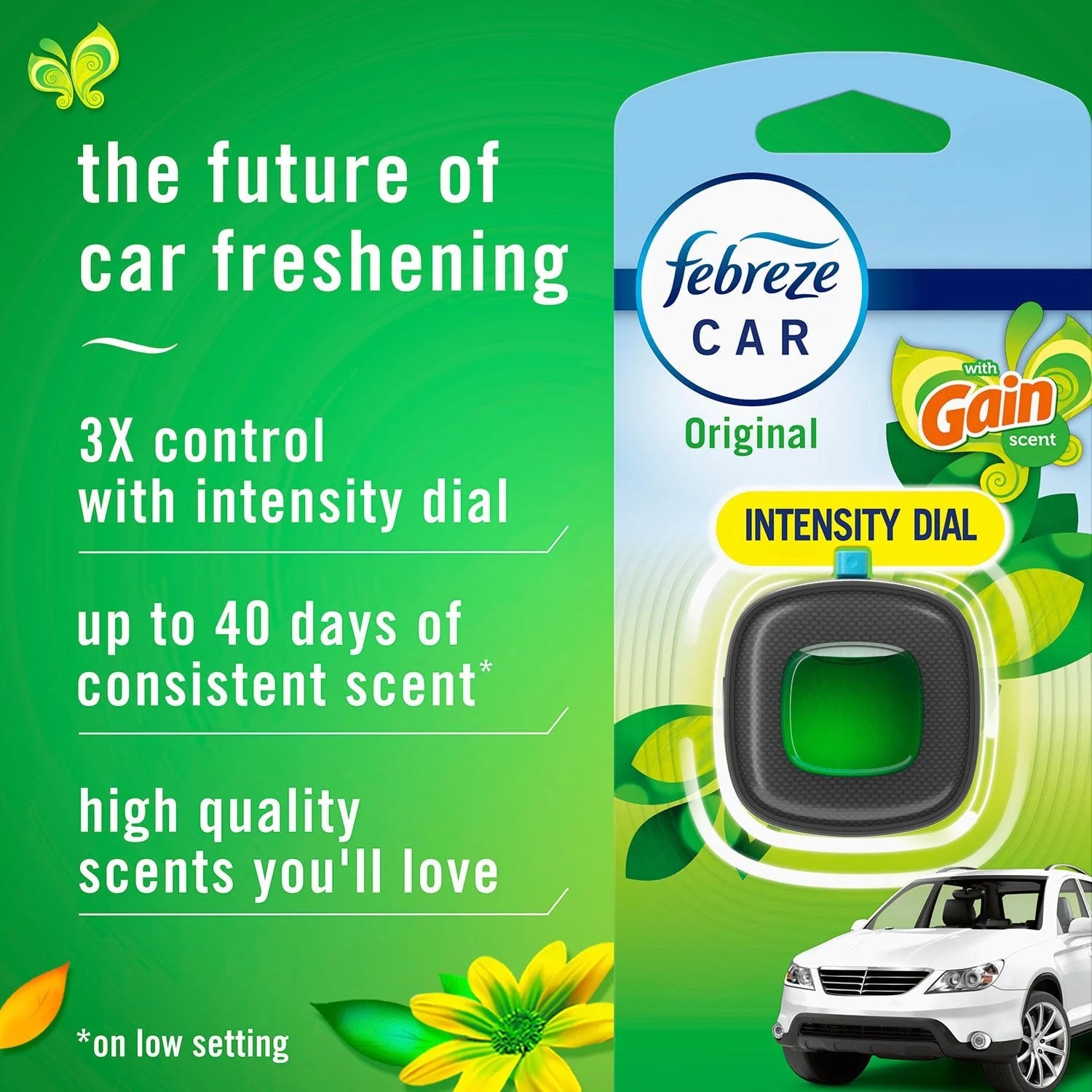 Febreze Car Air Freshener Vent Clips, Gain Mixed Scent, 5 ct. - View 5