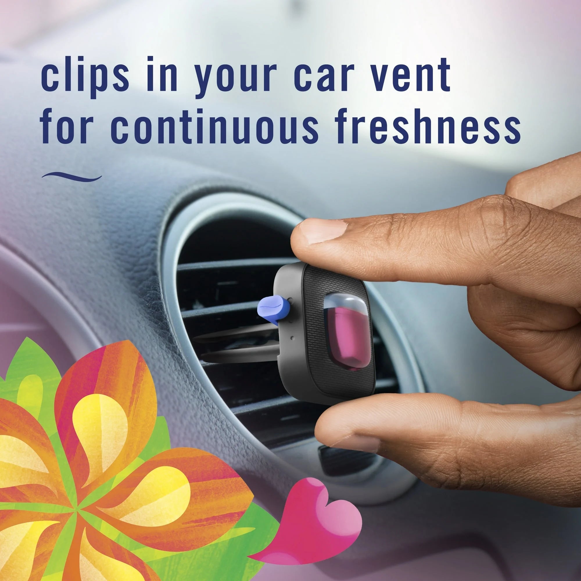 ( 300000 Pack ) Febreze Car Air Freshener, Odor-Fighting Car Vent Clip, Gain - View 3
