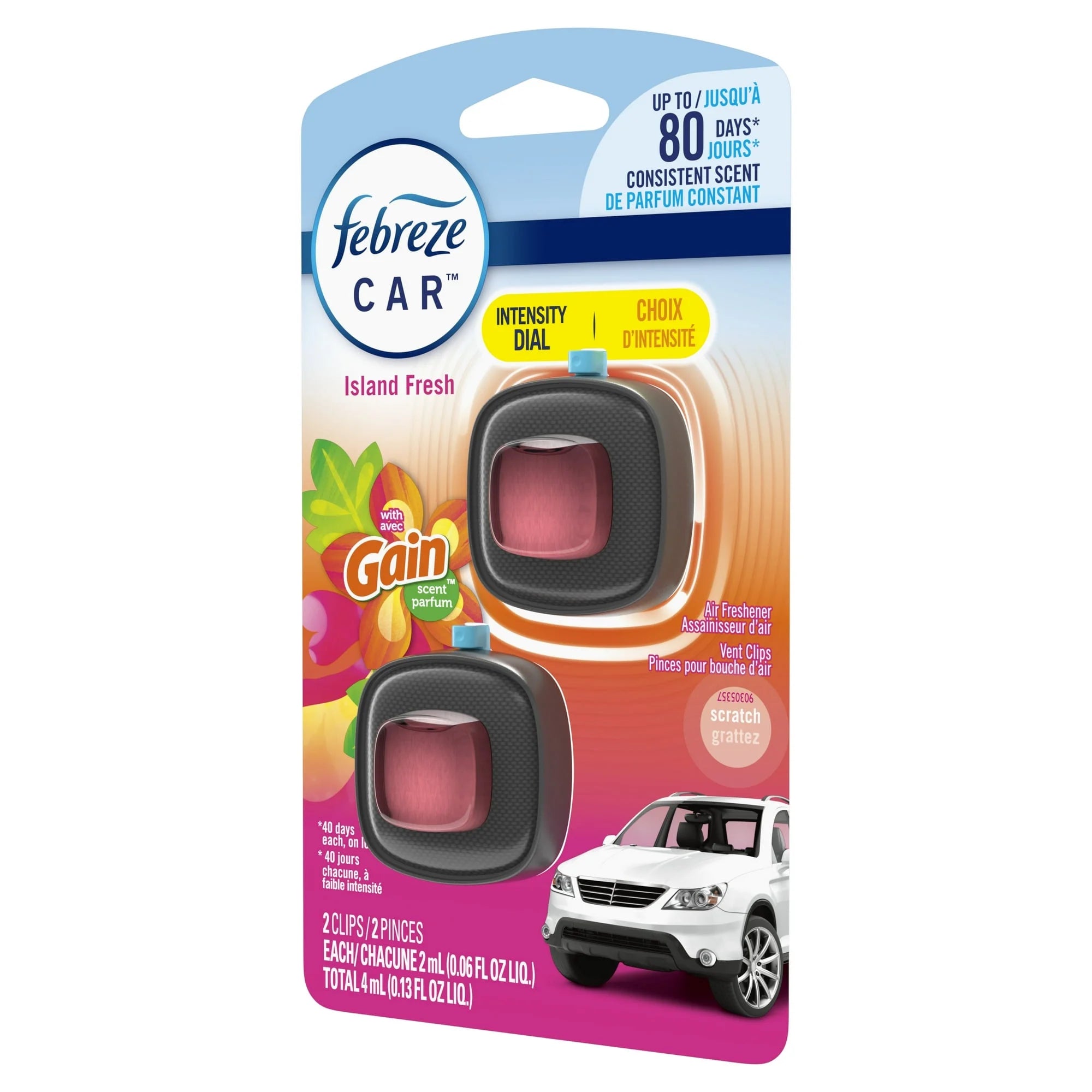 ( 300000 Pack ) Febreze Car Air Freshener, Odor-Fighting Car Vent Clip, Gain - View 4