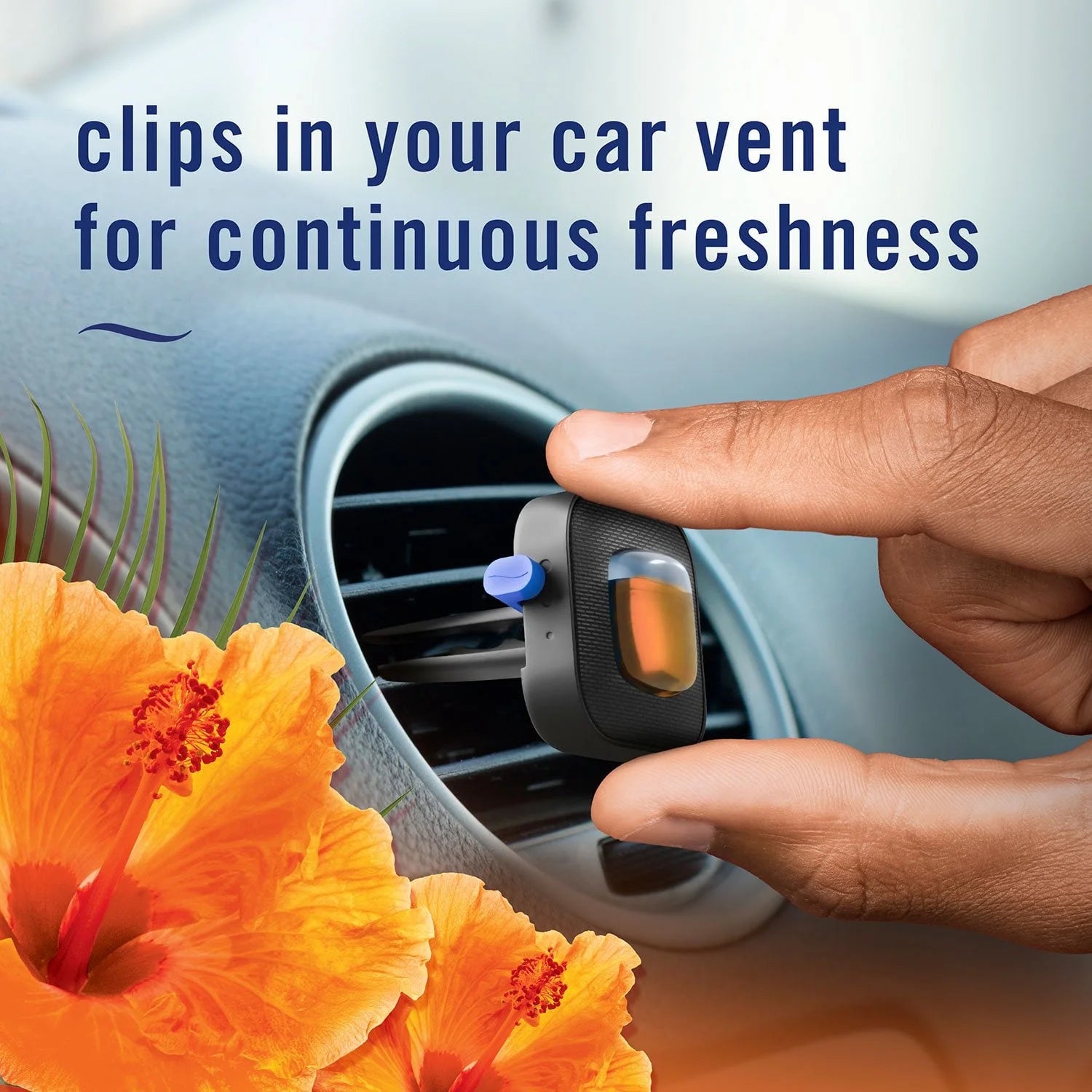 Febreze Car Air Freshener Vent Clips, Midnight Storm and Hawaiian Aloha, 5 ct. - View 4