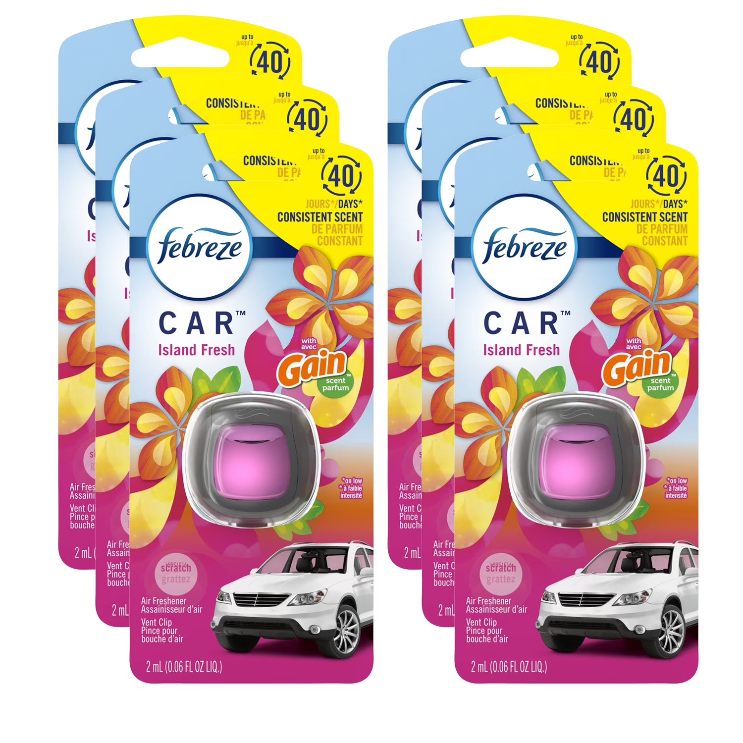 Febreze Vent Clip Car Air Freshener - Car Refresheners - Island Fresh fragrance