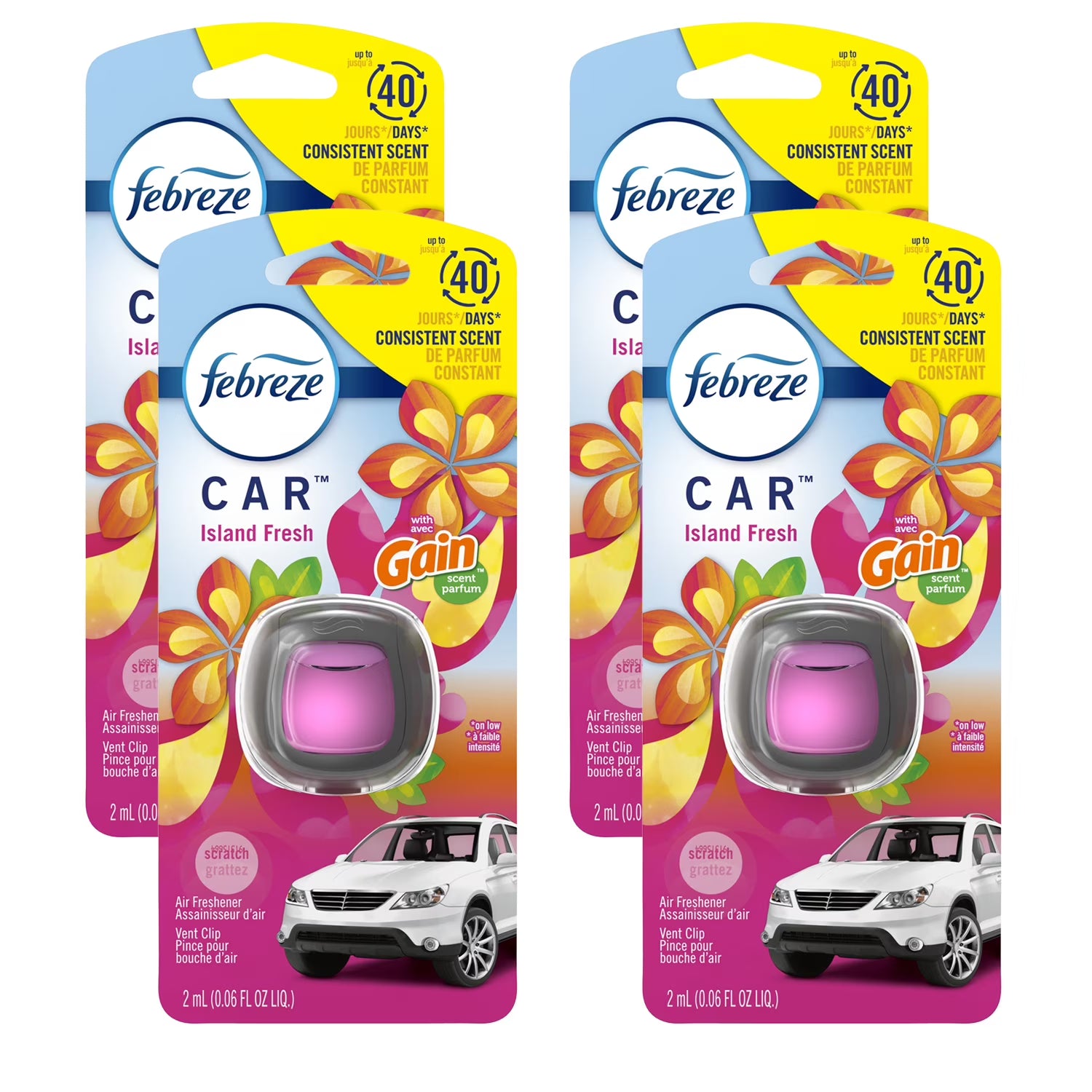Febreze Vent Clip Car Air Freshener - Car Refresheners - Island Fresh fragrance