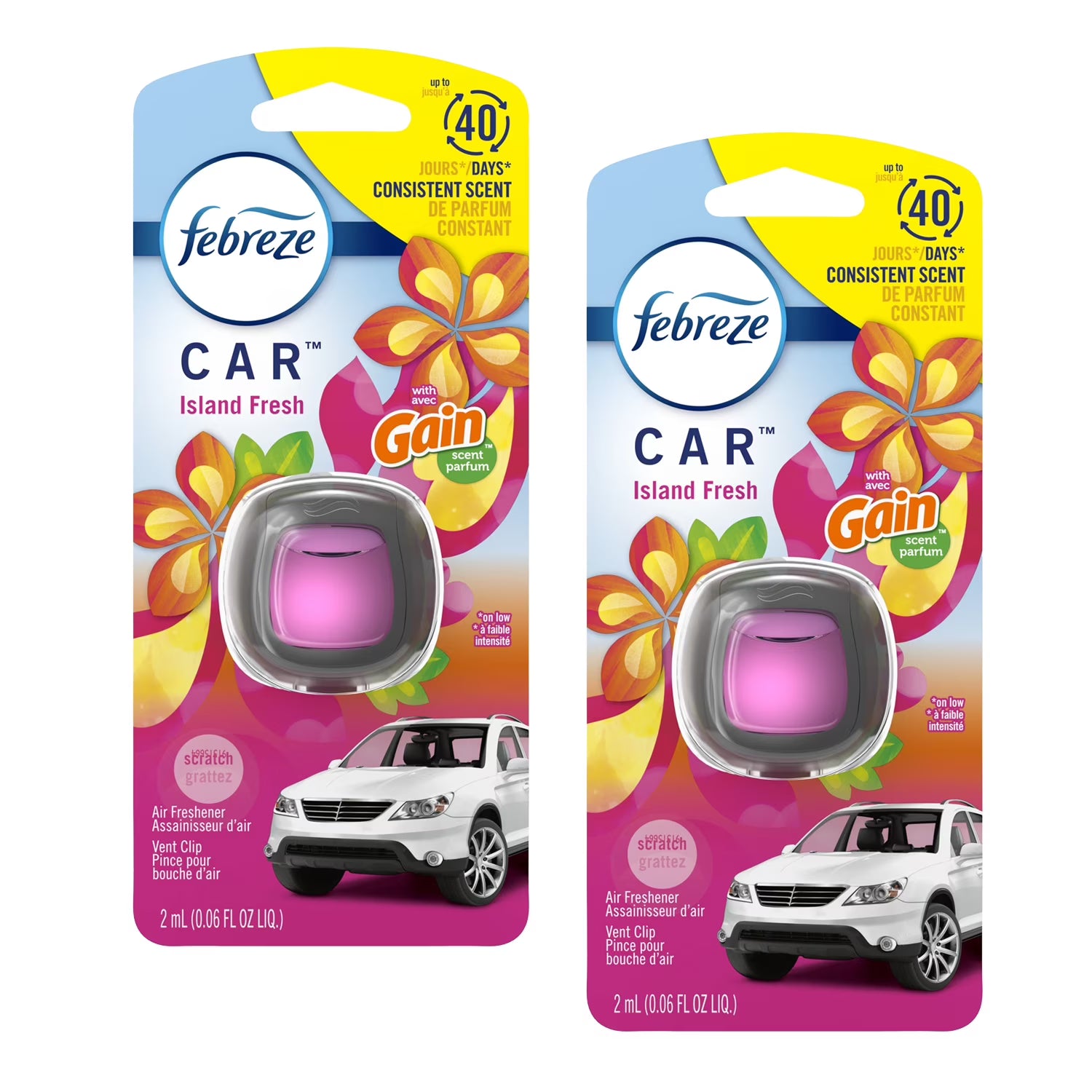 Febreze Vent Clip Car Air Freshener - Car Refresheners - Island Fresh fragrance
