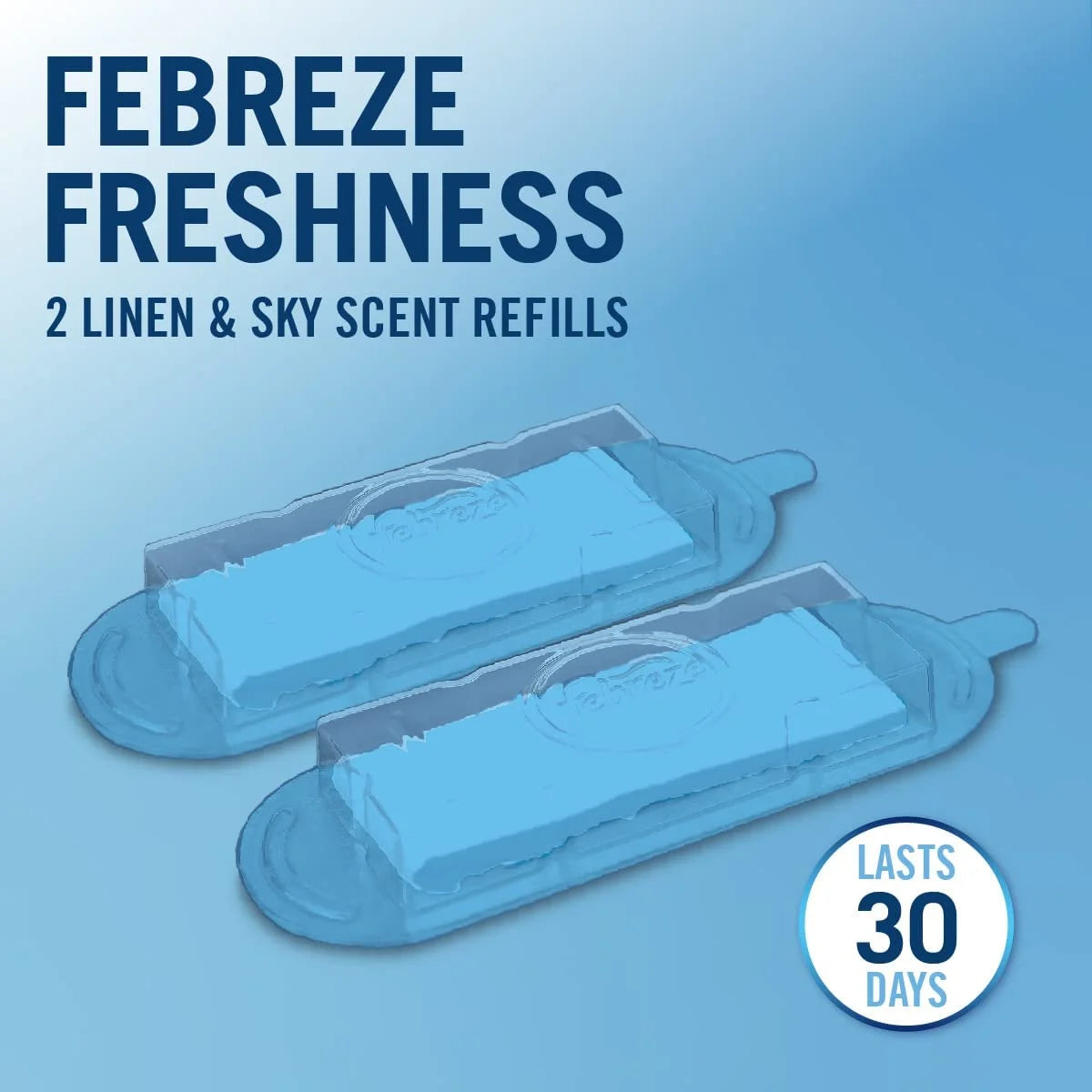 Febreze Linen & Sky Air Purifier Scent Refill Cartridge, 2-Pack, White, 2 Per - View 2