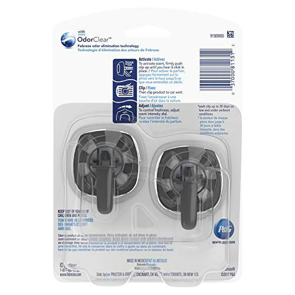 Febreze Car Air Fresheners, Linen & Sky, Odor Eliminator for Strong Odors Car - View 2
