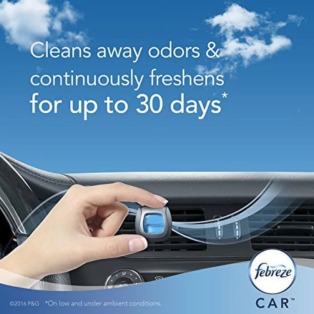 Febreze Car Air Fresheners, Linen & Sky, Odor Eliminator for Strong Odors Car - View 3