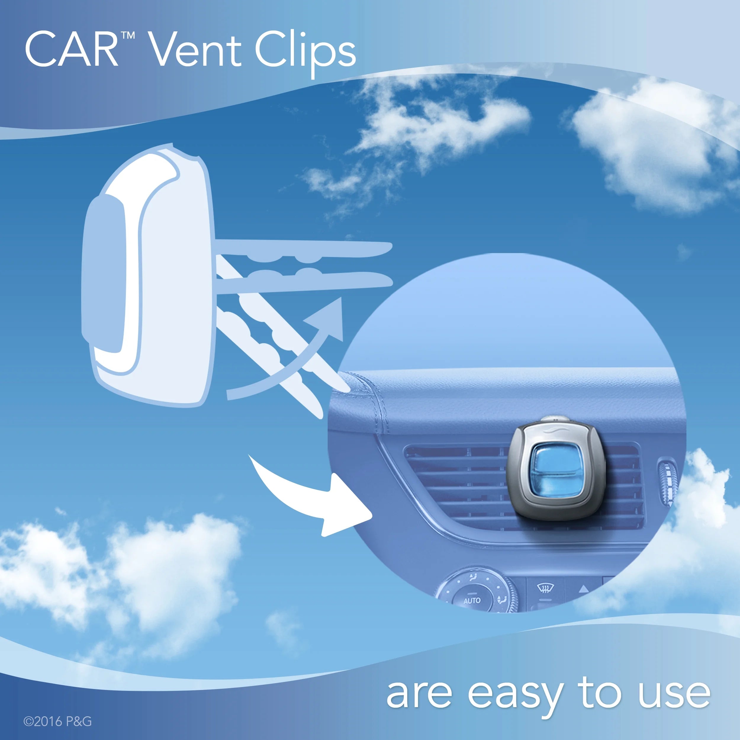 Febreze Car Air Freshener Vent Clip, Meadows & Rain, 1 Count - View 5