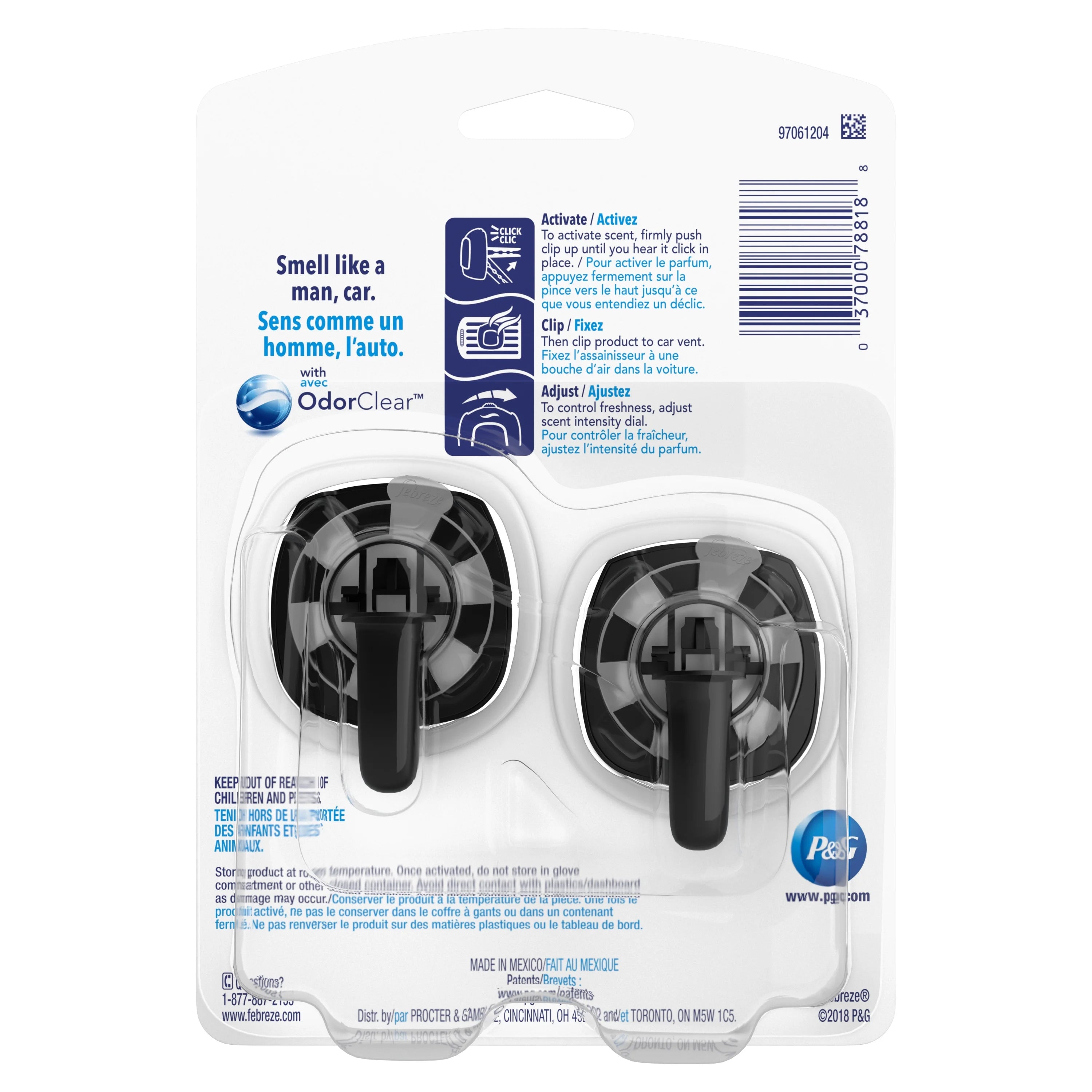 Febreze Car Air Freshener Vent Clips, Original Old Spice Scent, 2 count - View 2