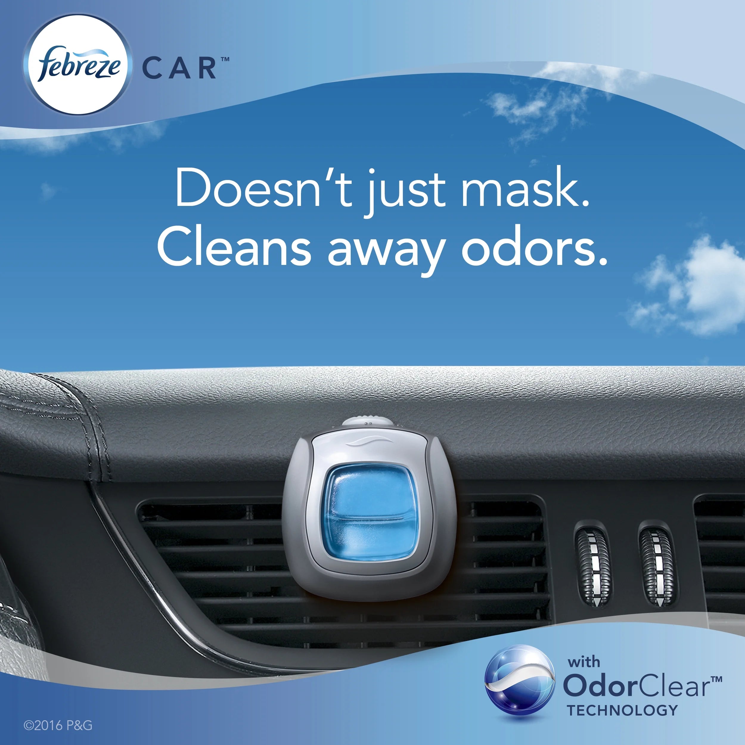 Febreze Car Air Freshener Vent Clips, Original Old Spice Scent, 2 count - View 3