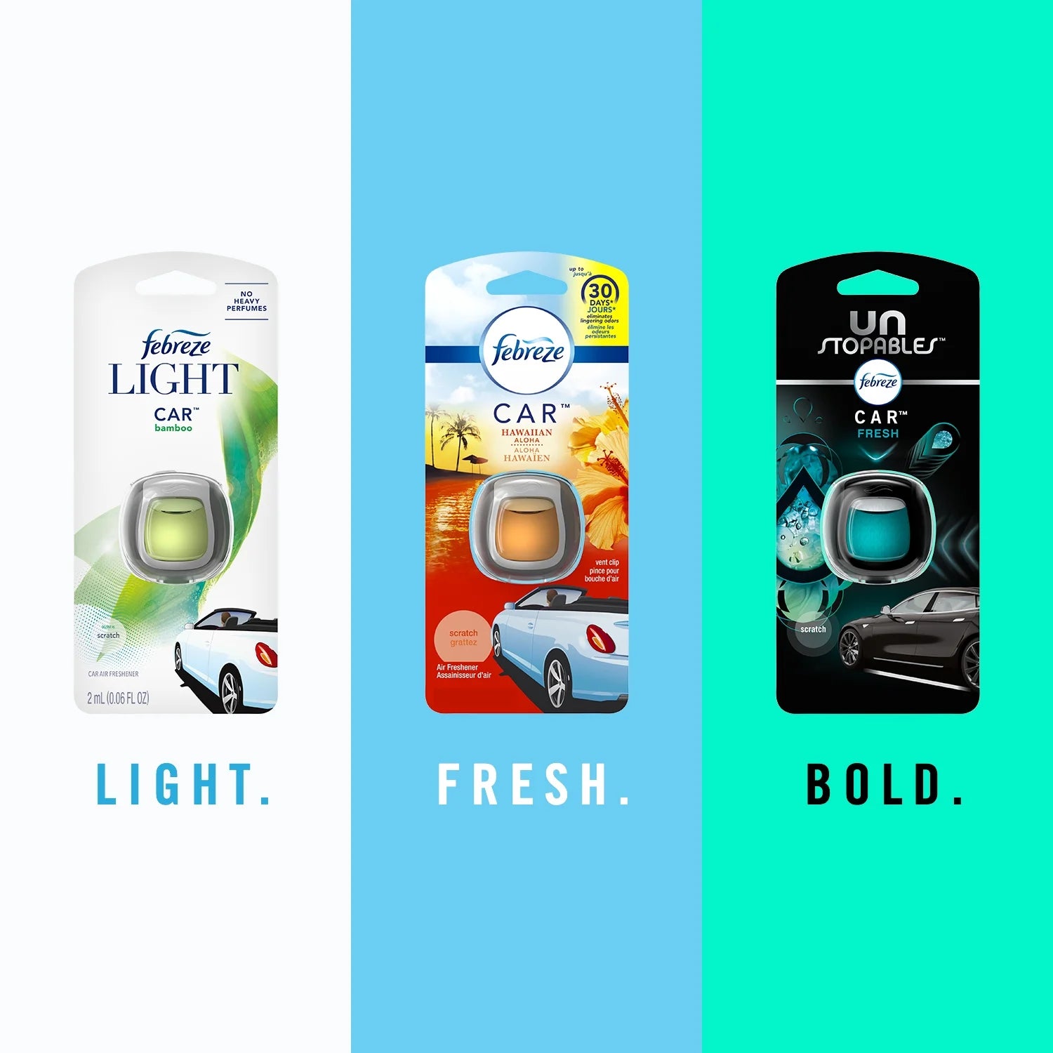 Febreze Car Odor Eliminating Air Freshener, Midnight Storm, 2 Count - View 5