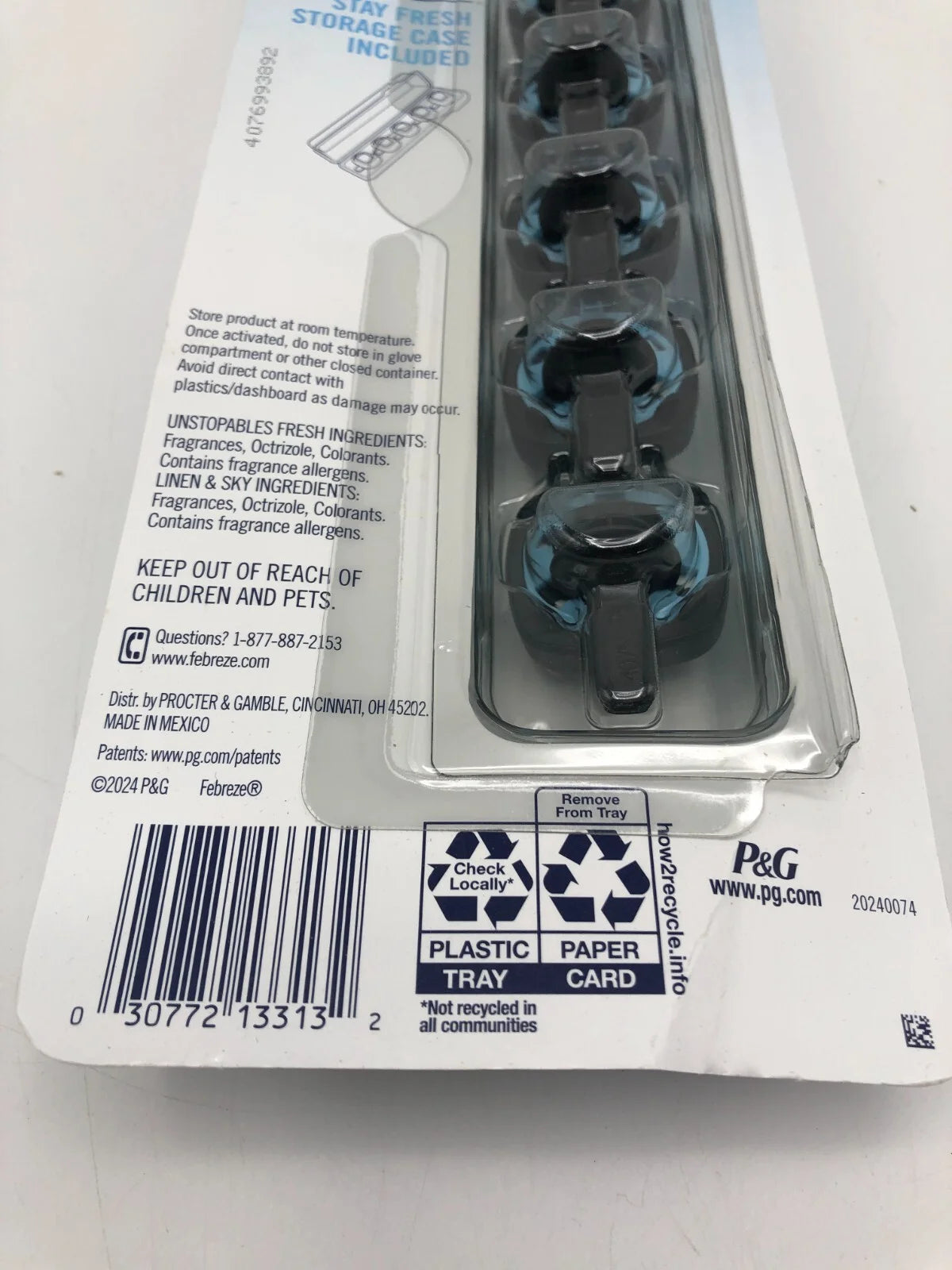 Febreze Air Freshener Car Vent Clips Assortment, 5 Count (Linen & Sky + Fresh) - View 2