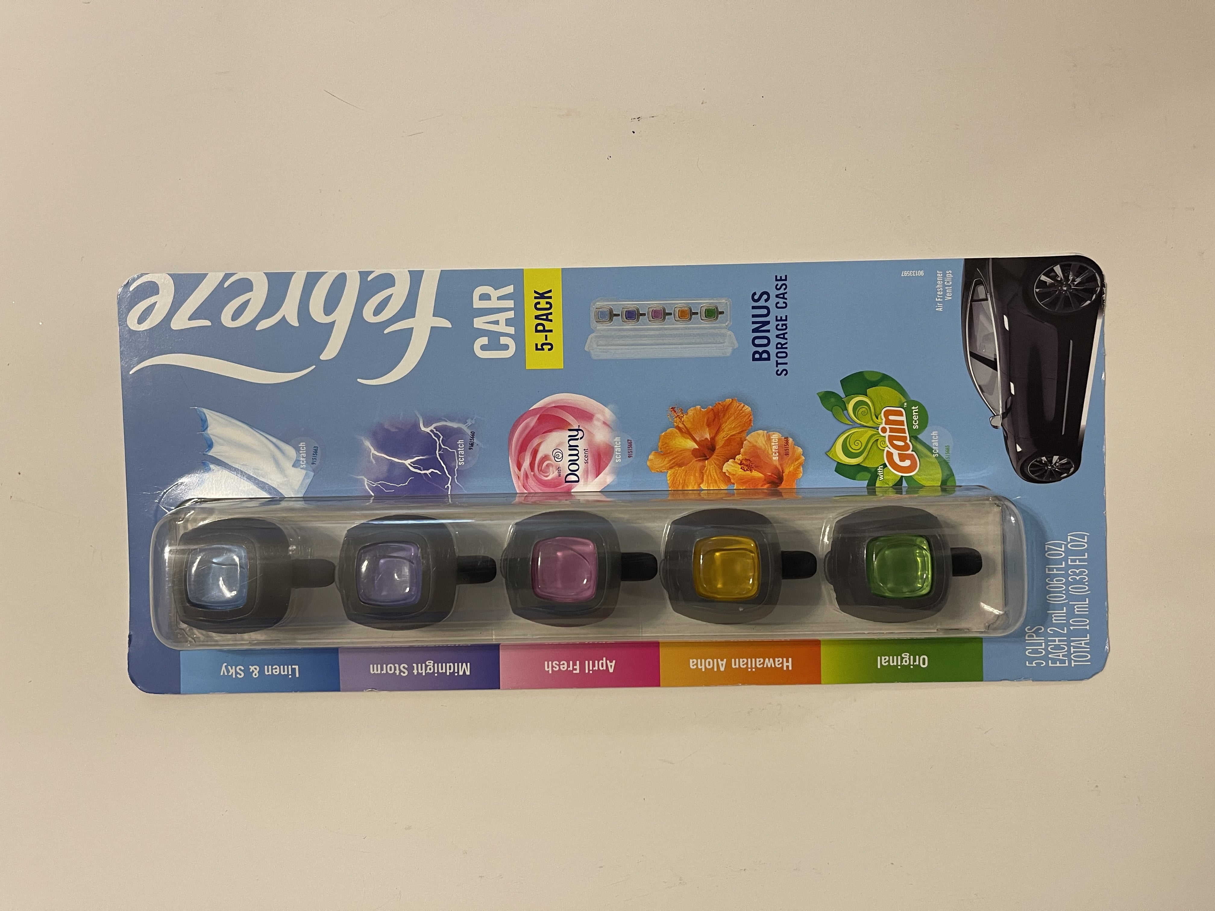 Febreze Air Freshener Car Vent Clips, Variety (5 Count) - View 2