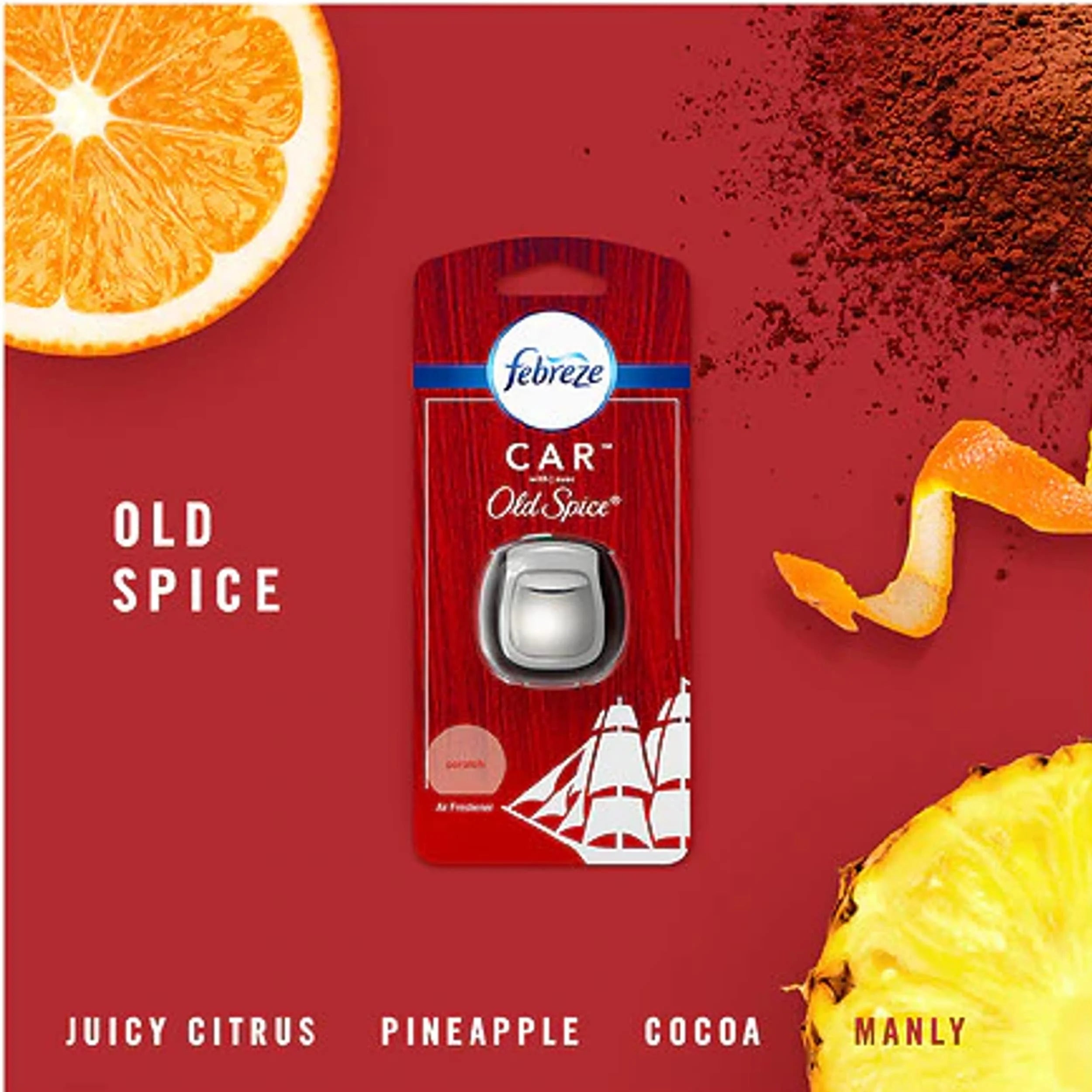 Febreze Car Odor-Eliminating Air Freshener Vent Clip, Original Old Spice Scent, - View 3