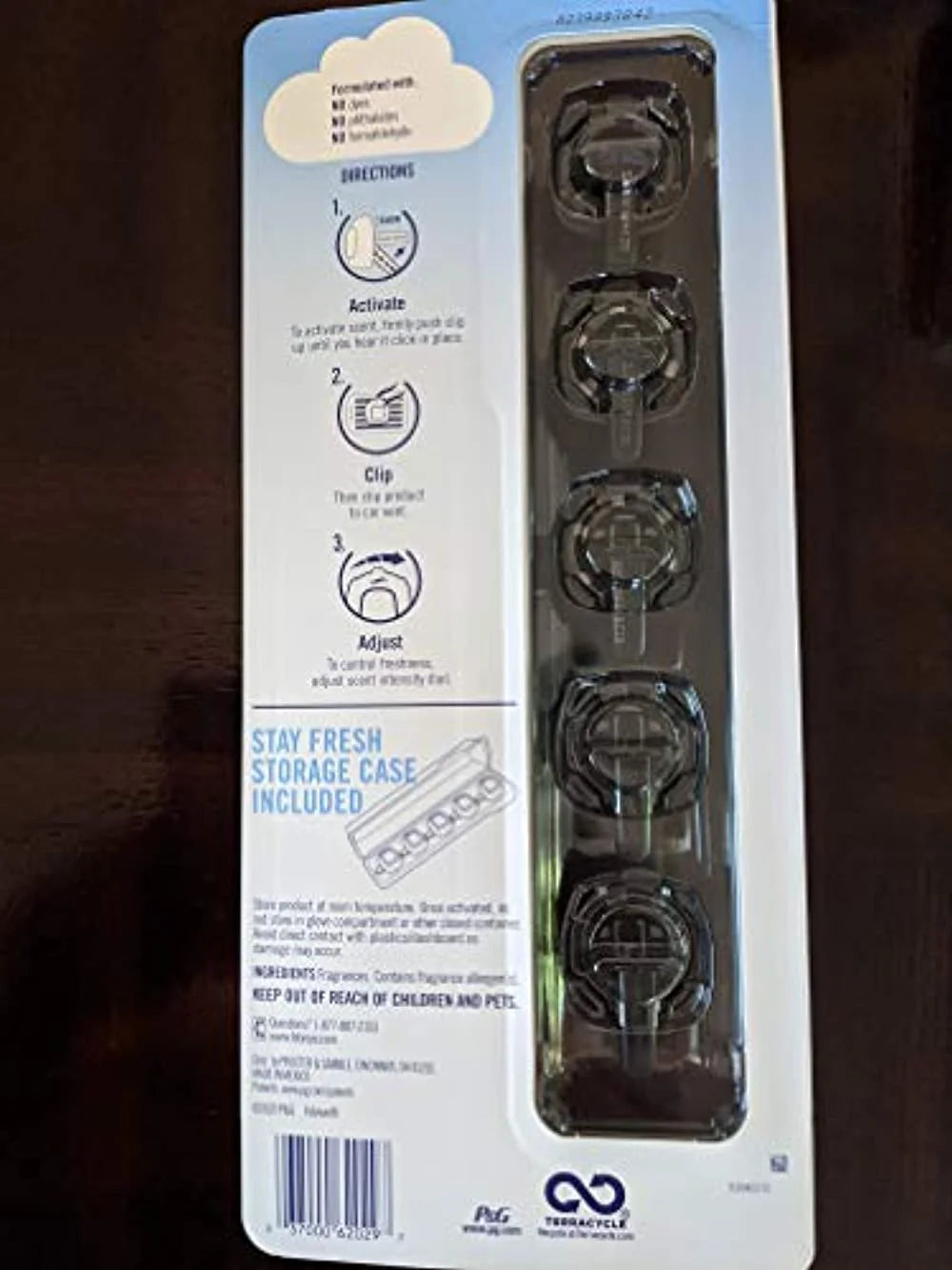 Febreze Car Vent Clips Variety Pack (5 Clips) Linen & Sky Midnight Storm Island - View 2