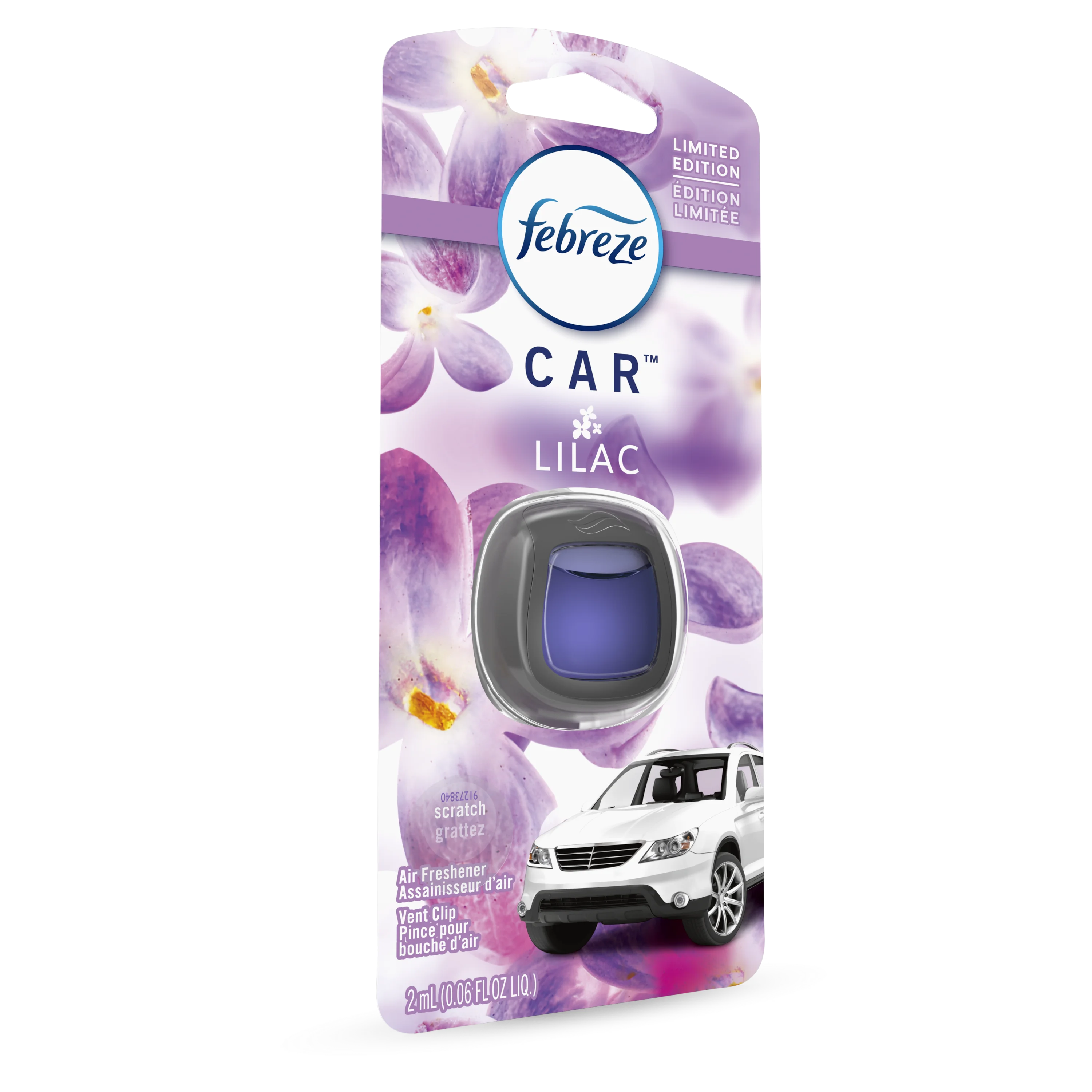 Febreze Car Air Freshener Vent Clip, Lilac, 1 Count - View 2