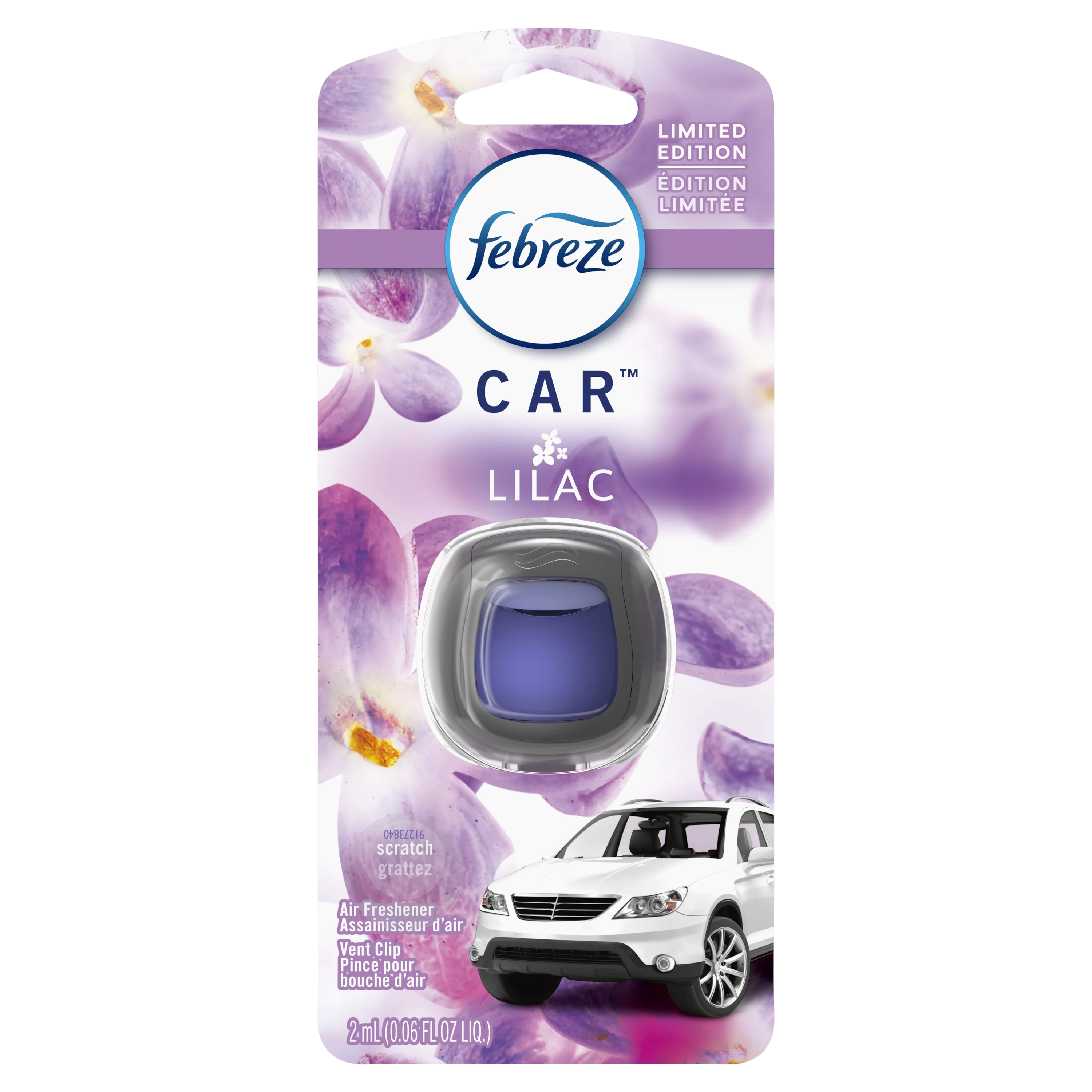 Febreze Car Air Freshener Vent Clip, Lilac, 1 Count - View 6