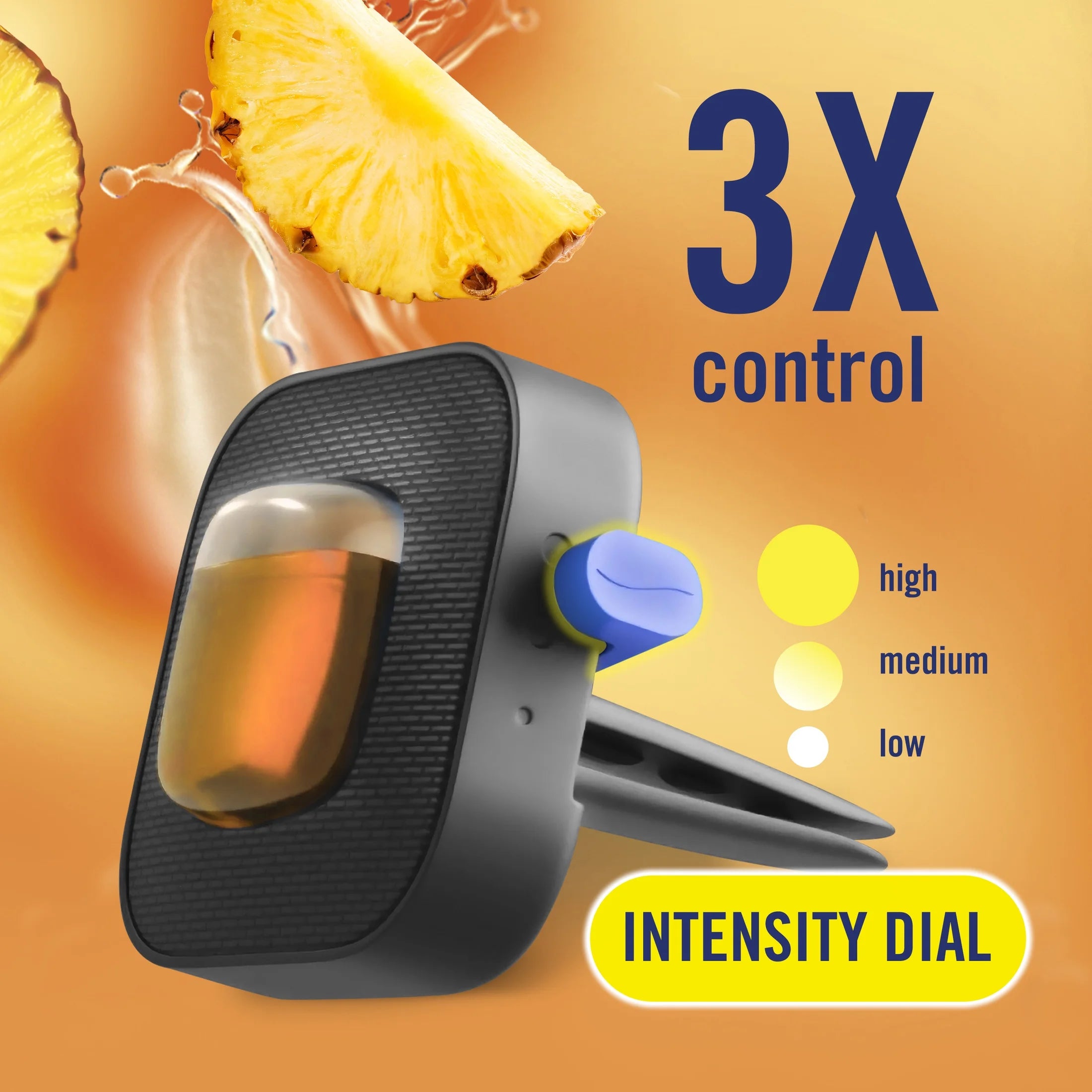 Febreze Car Air Freshener, Odor-Fighting Automotive Vent Clip, Tropical Blend - View 3