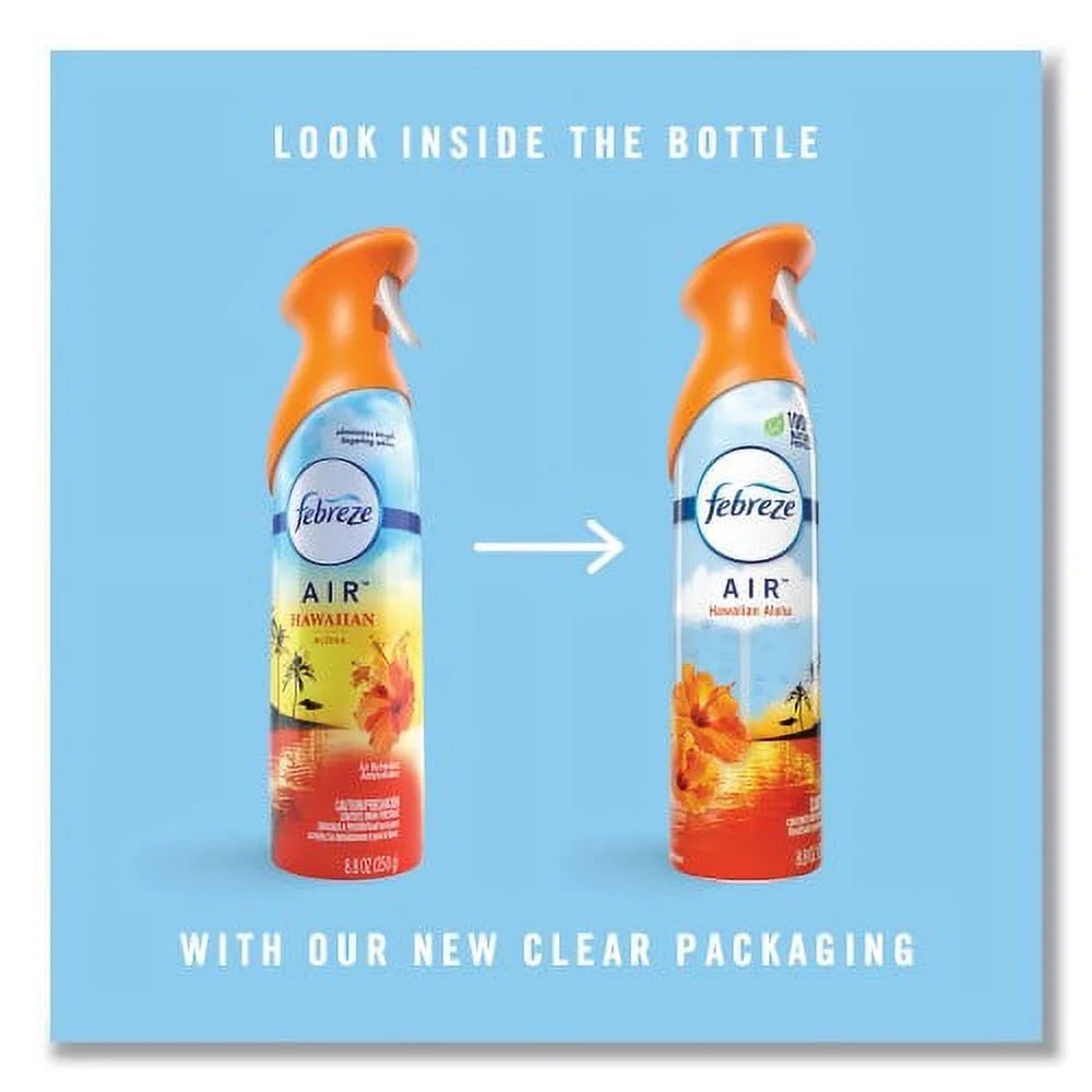 Febreze AIR, Hawaiian Aloha, 8.8 oz Aerosol Spray, 6/Carton, Each - View 3
