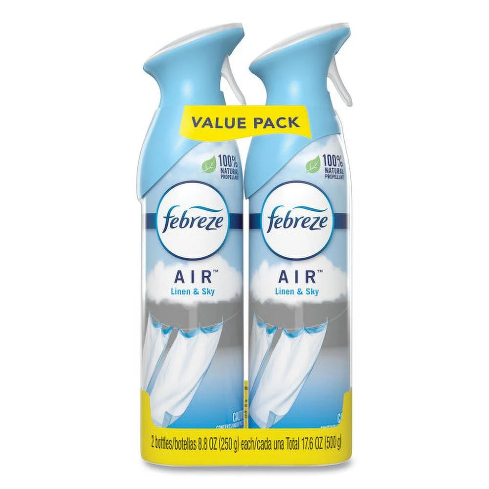 Febreze AIR, Linen and Sky, 8.8 oz Aerosol Spray, 2/Pack, 6 Pack/Carton, Each - View 3