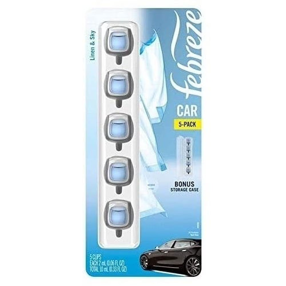 Febreze Air Freshener Car Vent Clips Linen and Sky (5 Count) - View 2
