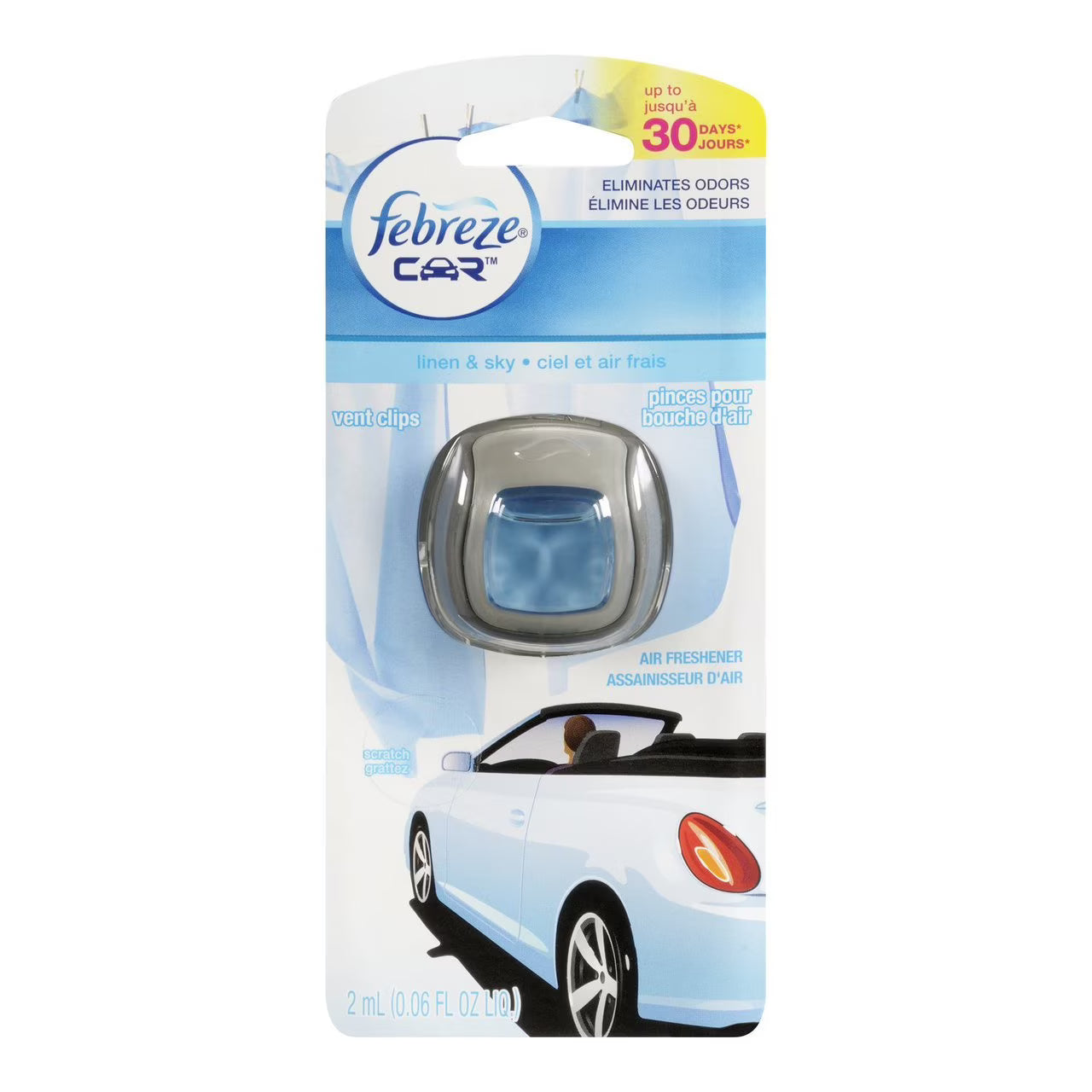 Febreze Air Freshener Car Vent Clips Linen and Sky (5 Count) - View 4