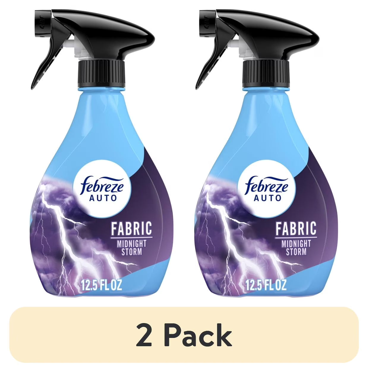(2 pack) Febreze AUTO Car Fabric Spray, Odor Fighting Air Freshener, Midnight - View 2