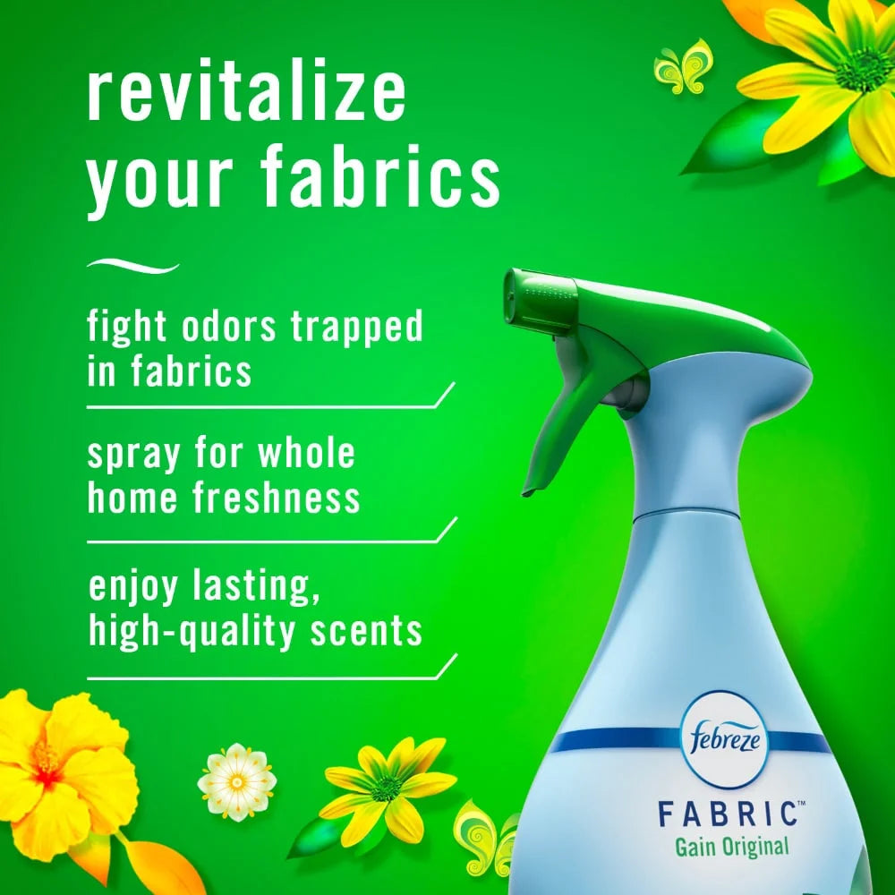 Febreze Fabric Spray Air Freshener Odor-Fighting Fabric Refresher Gain Original - View 2