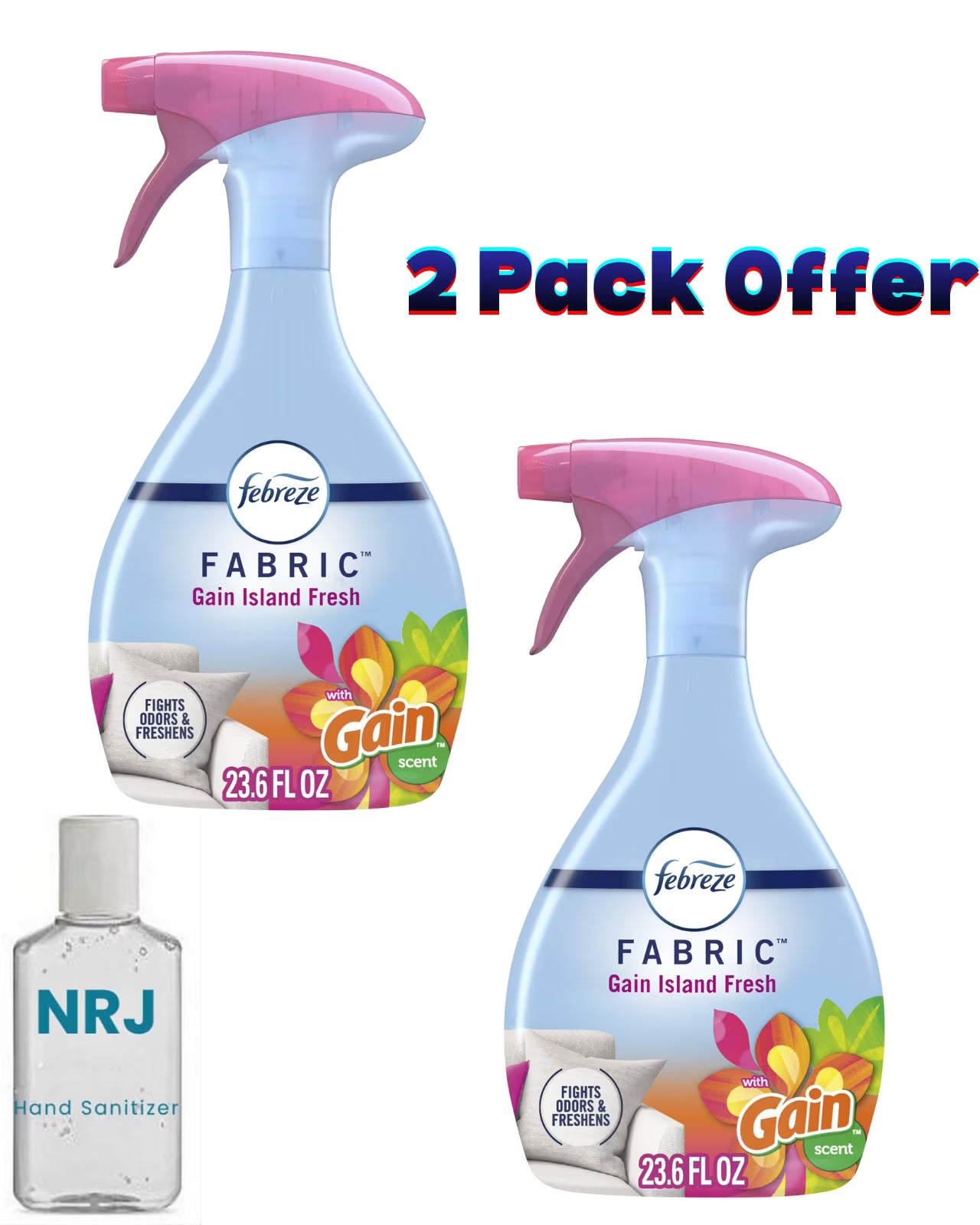 Febreze Fabric Spray Air Freshener, Odor-Fighting Fabric Refresher, Gain Island